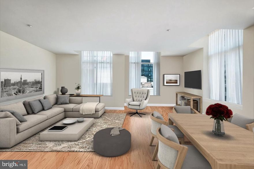 Discover the best in space, lifestyle, and VALUE in the 19103 zip code! This incredible 2 bedroom 2.5 bathroom condominium at 23 S. 23rd St. offers a truly impressive living experience. With it’s PRIVATE BALCONY, expansive living space, and UNBEATABLE LOCATION, just 5 minutes from Rittenhouse Square, this home is a must-see! Step inside and be greeted by an elegant, formal entrance that leads you into a spacious living and dining area featuring abundant natural light and BEAUTIFUL WESTERN EXPOSURE and OPEN FLOOR PLAN creates a seamless flow perfect for both entertaining and relaxing. The kitchen is a chef's dream, complete with granite countertops, a Subzero refrigerator, and plenty of storage and counter space—ideal for preparing meals while overlooking your private, well-proportioned terrace. This terrace is a true extension of your living space, offering the perfect place to unwind at least six months out of the year. The primary bedroom is a luxurious retreat, boasting a huge walk-in closet that’s perfect for the fashionista or anyone with an extensive wardrobe. The second bedroom is equally inviting, filled with natural light and offering a peaceful atmosphere. Throughout the unit, you'll find gleaming HARDWOOD FLOORS and stunning marble bathrooms that add an extra touch of sophistication. Additional perks include NO TRANSFER TAX on this unit and the ability to purchase GARAGE PARKING. Located just steps away from Penn, Drexel, 30th Street Station, and Schuylkill River Park, this condominium offers the perfect blend of urban living with a suburban feel. Don’t miss the chance to make this EXCEPTIONAL property your new home!