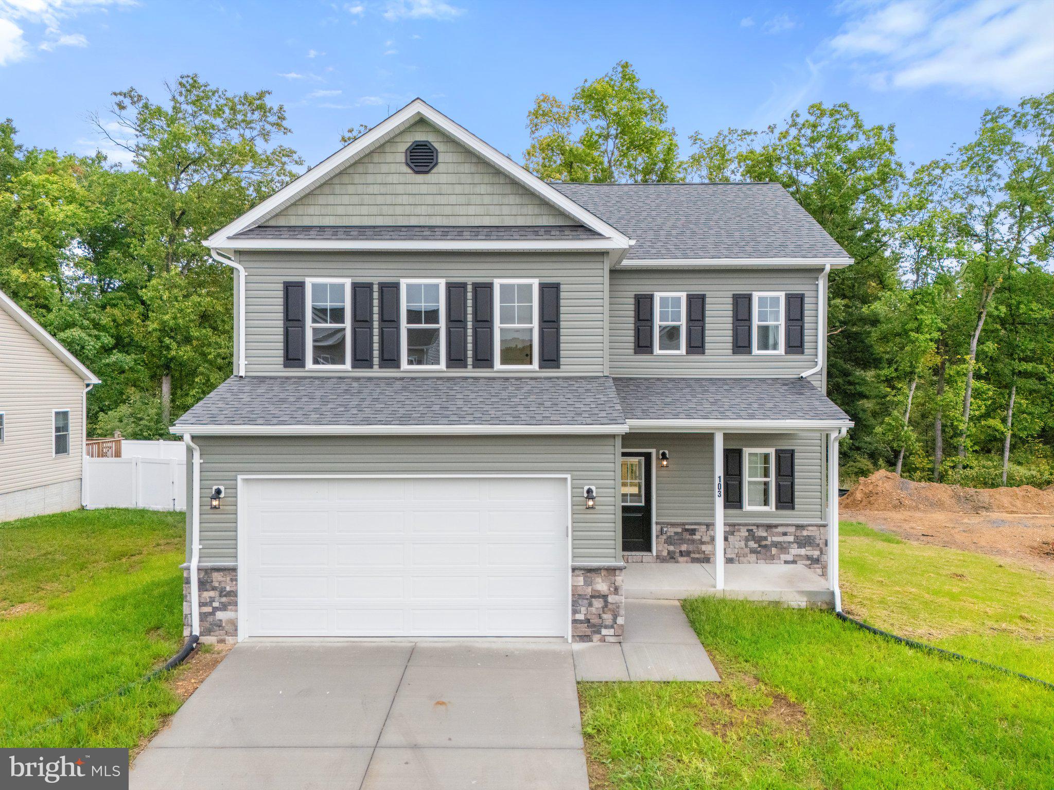 Warfield Homes Inc. has been building custom homes in the Northern Shenandoah Valley for over 30 years. This home features a lovely front porch to display your seasonal decor. You'll love the openness of the floor plan, the 9' ceilings & the luxury vinyl plank flooring. The kitchen sparkles with soft close cabinets, stainless steel appliances & upgraded countertops. On the upper level, there is a spacious primary suite, 2 secondary bedrooms, a laundry room & a multi purpose loft to utilize how ever suits you best. The unfinished walkout basement has rough-in plumbing for a future 3rd bath. Enjoy peace & serenity on the back deck. A $2,000 closing cost credit is available with the use of the builder's preferred lender. The completion time frame is approximately 120 days from when the county issues the building permit.
