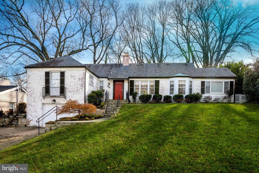 This home has been beautifully renovated by Muse Architects. The thoughtful floor plan includes a main level owner's suite with renovated full bath and walk-in closets. The spacious living room has a gas fireplace and large picture window. A well-appointed kitchen opens to a sunny family room with vaulted ceiling, skylight and french doors to the flagstone patio. The lower level has plenty of natural light in the recreation room with a gas fireplace, as well as a bright bedroom with a walk-in closet and full bath. The upper level is an unfinished attic with oak flooring. The attached garage is an added convenience and the back patio and fenced yard is a great space for outdoor entertaining. Wonderfully convenient location! Walk to shopping, dining and parks, as well as the future Metro Purple Line stop. Just a short drive to downtown Bethesda and the D.C. line.