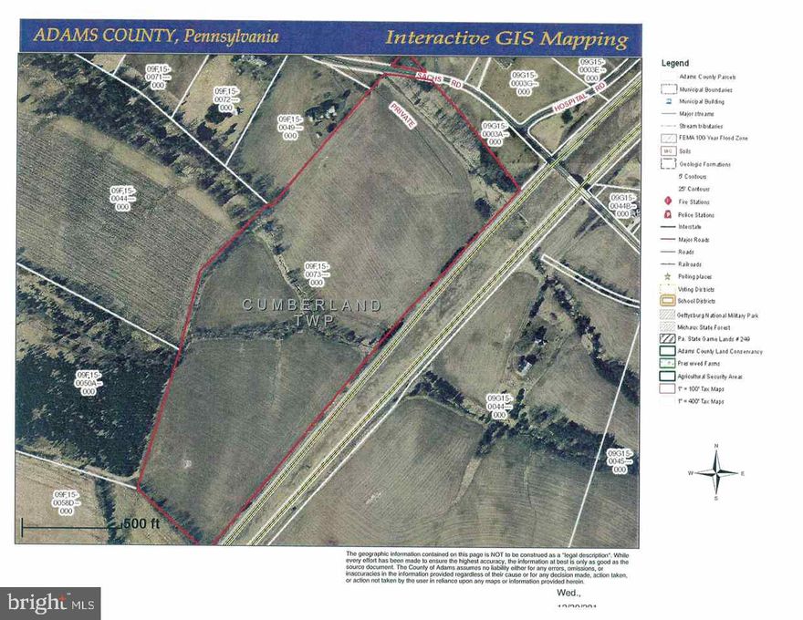 Perc approved parcel ready to build, just minutes from Gettysburg, PA plus minutes from PA/MD line, perfect location to development, private farm