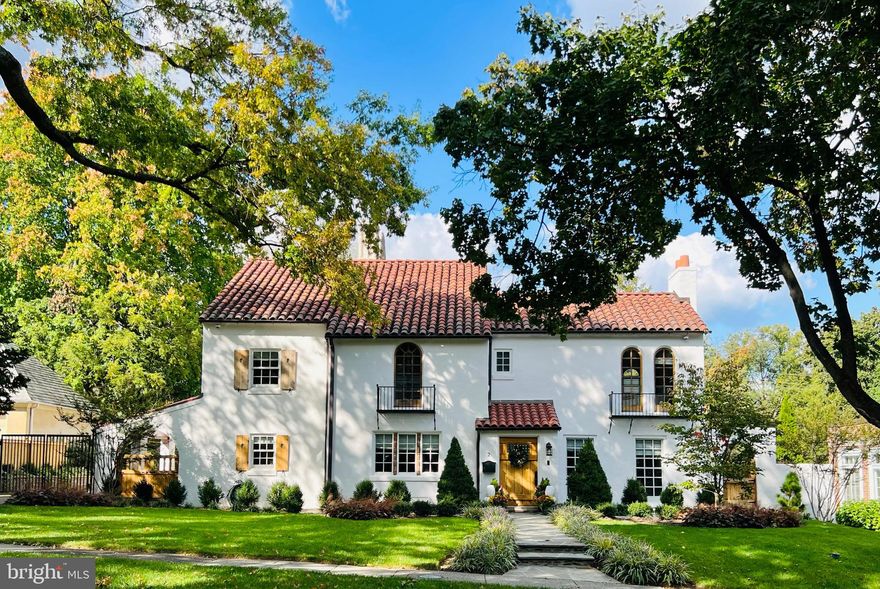 Complete, total 2016 renovation that's left no stone unturned! Classic Spanish Colonial home on a quiet lane in Guilford. 5 Bedrooms, 3/2 Baths, new hardwood oak floors on 3 levels, all new systems and custom lighting. Marble Foyer leads to Living Room with beamed wood paneled ceiling and carved stone fireplace. Sunroom with ceramic tile floor and new French doors to patio and pool area. New windows by Forbes throughout entire first level.  Formal Dining Room with archways to stunning gourmet Kitchen designed by Stewart Kitchens with Viking stainless steel appliances and granite counters. A custom fitted Butler's Pantry and Powder Room finish the main level. Vaulted Primary Bedroom with hot tub deck and marble Bath with heated floors and steam shower share the 2nd level with 2 additional Bedrooms and Hall Bath. 2 Bedrooms and Bath are found on the 3rd level. Lower Level with Travertine floors features a Family Room with built-in surround sound, Laundry Room and Powder Room. Beautiful lush gardens frame the back yard with green walls of privacy and ever-blooming shrubs and evergreens- a perfect setting for the saltwater pool, patios and detached Casita/Gym, the former garage. Fenced driveway that fits 6 cars total.