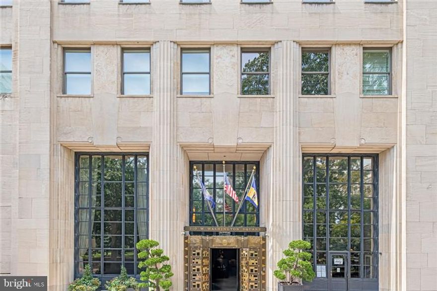 Welcome to this spectacular residence at THE AYER, a landmark address that masterfully blends historic elegance with modern luxury on Philadelphia’s iconic WASHINGTON SQUARE. This beautifully upgraded condominium offers an exceptional living experience, featuring expansive open spaces with soaring 11.5-foot ceilings and abundant natural light from three exposures. The home is further enhanced by a PRIVATE TERRACE, ideal for enjoying serene moments over the park.
Inside, the layout is designed for both everyday comfort and effortless entertaining. The chef-inspired Bulthaup b-3 kitchen combines sleek, minimalist design with premium appliances and finishes. The spacious living and dining areas flow seamlessly, creating a refined yet welcoming environment.
The residence includes two generously sized bedrooms and 2.5 elegant bathrooms. The PRIMARY SUITE is a true retreat, complete with a walk-in closet and a luxurious marble bathroom that evokes a spa-like ambiance. Every detail reflects timeless quality and sophisticated taste.
Additional features include a valet GARAGE PARKING space, private storage, and access to an on-site FITNESS CENTER. Residents also enjoy 24-hour FRONT DESK service with a hotel-style approach to comfort.
Located within a historically significant building reimagined for modern living, The Ayer offers an unmatched combination of prestige, privacy, and prime location. With Washington Square just outside your door, this home presents a rare opportunity to live in one of Center City’s most sought-after boutique residences—where history meets contemporary elegance. It’s ideally located just minutes away from top destinations, including Jefferson and Pennsylvania Hospitals, Whole Foods Market, and an array of Philadelphia’s best dining, shopping, and entertainment venues.