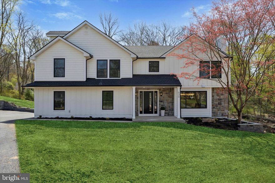 Move-In Ready! Redesigned, rebuilt and living space expanded (including new foundation in the basement) with luxury finishes, featuring ALL-NEW FRAMING, PLUMBING, ELECTRIC, DRYWALL, INSULATION, GAS LINE, DRIVEWAY, WINDOWS, DOORS, DECK AND MORE.  Like a new construction without the new construction taxes! Tucked on a private, tree-lined street in a beautiful neighborhood and in Rose Tree Media School District.  

EXTERIOR: the home impresses immediately with all-new landscaping, land grading, and a freshly paved driveway that accommodates four cars, plus a OVERSIZE INSULATED TWO CAR GARAGE WITH RECESSED LIGHTS . The exterior features striking black-framed windows, JAMES HARDIE SIDING, and a WRAPAROUND COMPOSITE DECK with solar lights and three access points—perfect for entertaining or relaxing in privacy.  All new Anderson Windows with black trim. Trimmed with upscale details, the home radiates curb appeal from every angle.

MAIN LEVEL: the main level is bathed in natural light and showcases a dramatic TWO-STORY living room featuring a  custom-built gas fireplace, oversized windows, and a stunning chandelier as the focal point. The open-concept layout flows seamlessly into the gourmet kitchen and dining area, thoughtfully designed with quartz countertops, two-tone cabinetry, a full-height quartz backsplash, and an impressive 4’ x 10’ waterfall quartz island. Culinary enthusiasts will appreciate the 6-burner KitchenAid gas range, Whirlpool oven,   Bertazzoni Refrigerator and BERTAZZONI Dishwasher, ZLINE built-in microwave, and beverage/wine cooler. A built-in PANTRY provides added storage.  MUDROOM with built-in storage offers access to both the garage and rear deck, adding everyday convenience. Throughout the home, RICH SOLID-BIRCH HARDWOOD FLOORS AND SOLID-CORE WOOD DOORS create a warm and sophisticated ambiance. Additionally, there is a HALF-BATHROOM AND VERSATILE FLEX ROOM (MAIN LEVEL) WITH POCKET DOORS AND  WITH A FIREPLACE  that can be used as a formal dining area, a home office, or a study—tailored to suit your lifestyle needs.

Upstairs, the PRIMARY SUITE is a private retreat featuring custom design details, recessed lighting, ceiling fan, and large windows with front and backyard views. The luxurious boutique walk-in closet/dressing area impresses with dual chandeliers, two full-size windows, skylight for natural light, and his-and-hers built-ins. The spa-like en suite bathroom includes a freestanding soaking tub, oversized shower with ceramic tile, double vanity, Bluetooth speakers, and sleek finishes. Three additional spacious bedrooms with built-in closets, hardwood flooring, and recessed lighting share a beautifully designed full bath with dual vanities, TUB, and Bluetooth audio. This level also provides easy access to attic storage.

HOME is just minutes from downtown Media’s shops, restaurants, and seasonal events, with quick access to major highways for easy commuting.  If you’ve been searching for a home that blends high-end finishes, thoughtful design, and a peaceful, established neighborhood—all while staying close to the heart of town—this is the perfect match.
