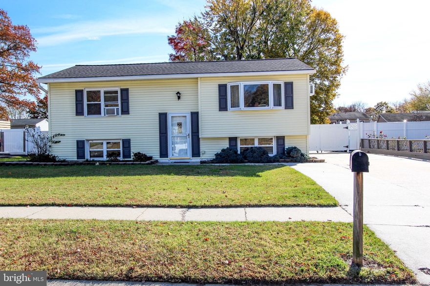 Showings Start, Wednesday, 11/12.  Inside and Out, this Home Offers So Much!   Enter Foyer to the Open and Bright Living Room with Bay Window.  Spacious Eat-in Kitchen with Movable Island, All Appliances, Pantry and Desk Area. Dining Area with Sliders to a 26 x 13 Composite Deck Featuring Retractable Awning, Vinyl Railings with Plant holders and Gated Steps to the backyard. Renovated Full Hall Bath with Tile Flooring and Outstanding Solid Surface Walk-in Shower with Hand-held, Safety Rail, Built in Corner Shelves and a Full Seat. Bedrooms have Double Windows and Double Closets. Half a level down to a Spacious Family Room with Double Windows and Recessed Lighting.  Full Hall Bath and 3rd Bedroom with French Doors, Recessed lights and Spacious Closet.  Finished portion of this level has New Carpet and Fresh Paint. Unfinished portion of lower level  has Bilco Doors that takes you to the rear Concrete Drive/patio.  The Rear Section of the Driveway is Gated allowing for secure parking.  Huge Back Yard Off Deck and Driveway/Patio is ready for all your Outside Activities.  24 x 10 Shed w/loft area allows for Lots of Recreational Storage or a Workshop or Maybe a small Boat?!  Hurry to see this home in very convenient Location! Five minutes to Delaware line.  Close to I95, Rt 40, University of Delaware, Shopping, Hospitals and Medical Centers.