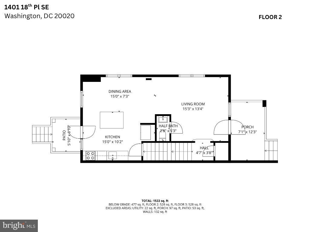 Photo of 1401 18th Place SE, WASHINGTON, DC 20020 (MLS # DCDC2228034)