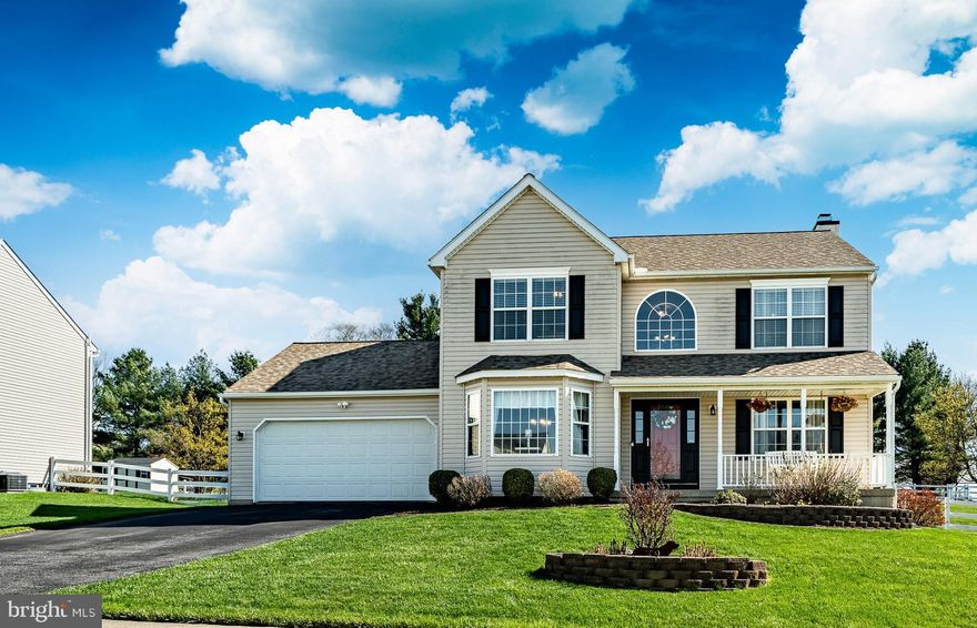 Welcome home! This exceptional Colonial is nestled on a beautifully maintained 0.31-acre lot in the desirable Brinton Station community. Offering over 2,500 square feet of bright, inviting living space, this 3-bedroom, 2.5-bathroom gem perfectly blends classic character with modern peace of mind, featuring a newer roof installed in April 2023, an HVAC system replaced in 2015 with an added humidifier, a radon mitigation system, and a hot water heater updated in 2021. Step inside to discover a spacious, flow-through floor plan featuring authentic hardwood flooring throughout and a formal dining room highlighted by elegant crown molding, chair rail, and a sun-drenched triple-window bump-out. The heart of the home is a stylish kitchen that balances beauty and function with granite countertops, a decorative tile backsplash, a deep sink with garbage disposal, gas cooking, built-in microwave, and a brand-new GE dishwasher. Thoughtful extras like the pantry and pull-out spice cabinet make hosting a breeze, while the porcelain tile flooring leads to a slider for seamless patio access. The main level continues into a cozy family room with a classic fireplace and custom barn doors that reveal a private home office or quiet den. Upstairs, the home continues the hardwood flooring throughout, leading to two well-sized bedrooms with double closets and a beautifully updated hall bath with tile flooring and a tub/shower combo. A private breezeway leads you into the expansive primary suite, a true sanctuary featuring a large walk-in closet with a custom organizational system. Beyond the suite lies a breathtaking, spa-inspired primary bath designed for ultimate indulgence; enjoy the luxury of heated tile floors, double granite-topped vanities, and a dedicated granite dressing table. This elegant retreat is finished with a private commode, a convenient bathroom closet, and a stunning walk-in tile shower with integrated shelving. The lower level is beautifully finished for entertaining, showcasing exquisite millwork, beadboard, and high-hat lighting. This versatile space has a large living room area and includes a dedicated laundry room with the washer and dryer included, a separate area for crafting or a second home office with a clever fold-down shelf, and lots of space for all of your storage needs. The outdoor oasis is a true showstopper, offering a level and fully fenced rear yard that serves as a blank canvas for your imagination—perfect for a sprawling garden, a future playset, or a safe haven for pets to roam—plus a dedicated herb and vegetable garden area ready for your next harvest. Relax on the stamped concrete patio under the pergola, or host weekend gatherings and prepare meals using the dedicated covered barbecue area. The property also features a convenient storage shed for all your lawn equipment. Complete with a 2-car garage featuring new garage door opener, work bench and a 50-amp panel with dedicated hookup for a portable whole-house generator—making it perfect for a workshop or hobby space. Providing extra peace of mind, the home includes a Ring security system with a front door camera, spotlight cameras above the garage and rear entry, interior motion and contact sensors, and a Ring freeze/flood sensor. Also, a one-time transferable roof warranty is included. This Coatesville gem offers incredible value with an HOA of only $600 per year. This move-in-ready home is ready for its next chapter; schedule your tour today! Professional photos and video to follow late next week.  All items under the Pergola and BBQ area are excluded.