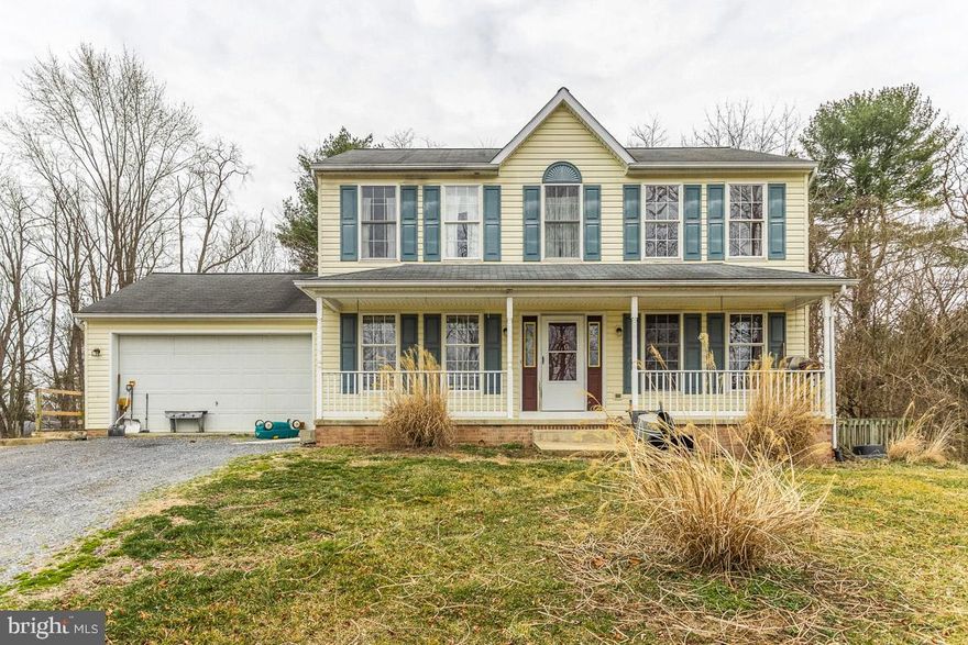 Charming and peaceful 4 bed/2.5 bath Colonial that sits on 1.68 acres. This property features updated kitchen appliances, spacious rooms and an unfinished basement. Garage has been used as an additional room as there is a wall that can be easily taken down as the garage door does work. Private back yard that has a garden of grapes, thornless blackberries, apples, cherries, mulberry, walnuts, elderberry, goji.  to enjoy!  Leitersburg is a quaint rural town located between Hagerstown & Waynesboro and just a few miles from Smithsburg.  Smithsburg school district! Check out the virtual tour.