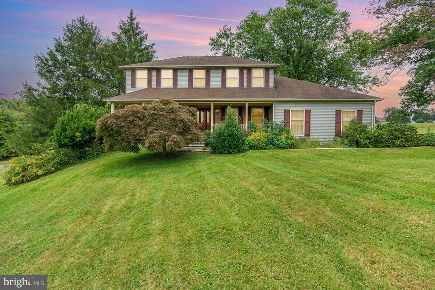 Located on 2.45 acres this 5 Bedroom, Full Porch Front Bel Air, 2 car side entry garage colonial with inground pool is ready for its next chapter.  The heavy lifting has all been done as the kitchen was remodeled with granite countertop, Kitchen Aid Stainless Steel Appliances including cabinet depth side by side refrigerator, double oven, deep barn copper kitchen sink and large island with chef's sink. Hardwood and tile floors are featured on the main level. Propane fueled gas stove is located in the family room  for additional comfort and ambience on winter days.  Upgraded Pella doors offer an exit to a large deck overlooking the massive rear yard and inground pool. Upstairs features 4 bedrooms & 2 full baths. The primary bedroom has a primary bath featuring a soaking tub, dual sink & separate shower. The lower level is finished with a rec room with wet bar, possible 5th bedroom, additional full bath & storage area.  Other features include tankless water heater &  soft water treatment system for the well. Bring your paint brush and build instant equity.