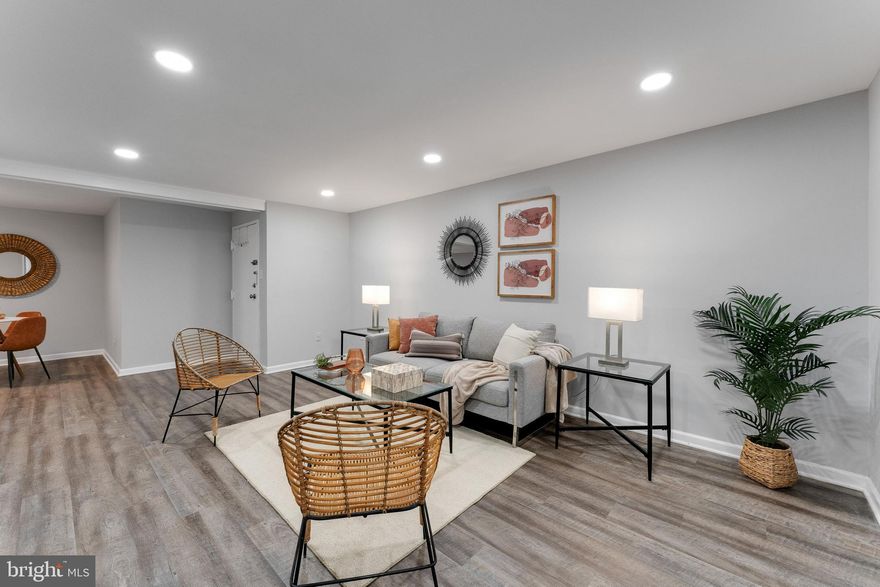 Terrace level condo which is a BONUS for those that find less stairs appealing.  Spacious 1BR, 1BA condo in EXCEPTIONAL condition. This GORGEOUS complete renovation has an open floor plan layout available.  All new luxury flooring in living room, dining area and kitchen. New tile flooring in bath. The beautiful classic style kitchen has new stainless steel appliances, paint, cabinets, and granite countertops. The eat-in area of the kitchen has new paint for a modern look and a FULL washer/dryer inside the unit. Minutes from National Harbor, DC and VA. All of this is at a wonderful price. The condo fee includes all utilities, parking, snow removal, pool, playgrounds, and trash removal. This unit has a wonderful view and access to 2 entries and exits. WILL NOT GO FHA.