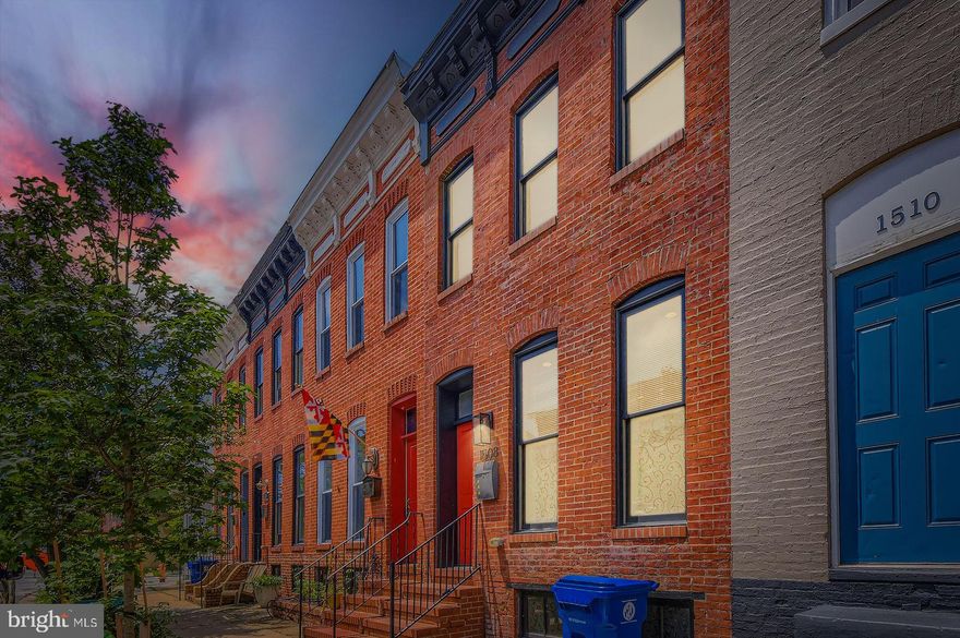 Welcome to this beautifully maintained brick townhome in Baltimore City!  This residence has been updated throughout and is perfect  for entertaining.  Ideally located near local parks and just minutes from downtown, Fells Point,  Orioles Stadium and the M & T Bank Stadium. In a short driving distance you will have plenty of options for dining and shopping in Downtown Baltimore.  Inside you will see a very inviting open floorpan on the 1st floor creating a warm atmosphere for everyday living and entertaining.  The gorgeous kitchen features granite countertops, stainless steel appliances, ample cabinetry, and beautiful flooring that flows into a half bath. Upstairs you will find two spacious bedrooms, the master bedroom connects to an updated en suite bathroom. The additional bedroom, full hall bath, and convenient upper-level laundry provide space and flexibility for the whole household. The second floor also has access to a gorgeous rooftop deck which is perfect for morning or evening relaxation. This home has on street parking and is in close proximity to commuter routes. Whether you’re relaxing at home, exploring the city, or hosting friends and family, this townhome is the perfect chapter to your next home-buying story.. Don’t miss your chance to make it yours!The home has been virtually staged to showcase its full potential—don’t miss this stylish city gem!