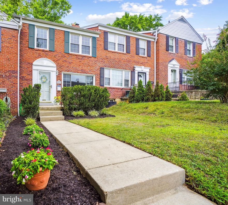 Welcome to this bright and spacious all-brick home in Towson Park! Perfectly located in the center of Towson, close to dining, entertainment, 695, and walking distance to the mall, yet still on a private and tranquil tree-lined street. This home is more than move-in-ready, featuring hardwood flooring, fresh paint throughout, updated windows, a huge sunlight-filled window in the front living area, updated baths, recent A/C condenser, overhead lighting, updated kitchen and layout, with lots of counter space, tons of storage, and a breakfast bar.  Upstairs there are 3 spacious bedrooms, all with hardwood flooring,  great closet space, and an updated bath. The lower level has been updated top to bottom with new flooring, painting and ceiling, with an additional full bath. When you step outside there is a walk-out to the back patio and a fenced private yard, with grass and room to entertain and grill.  The front yard has beautiful landscaping and a great front porch to relax.  This home is a must-see!
