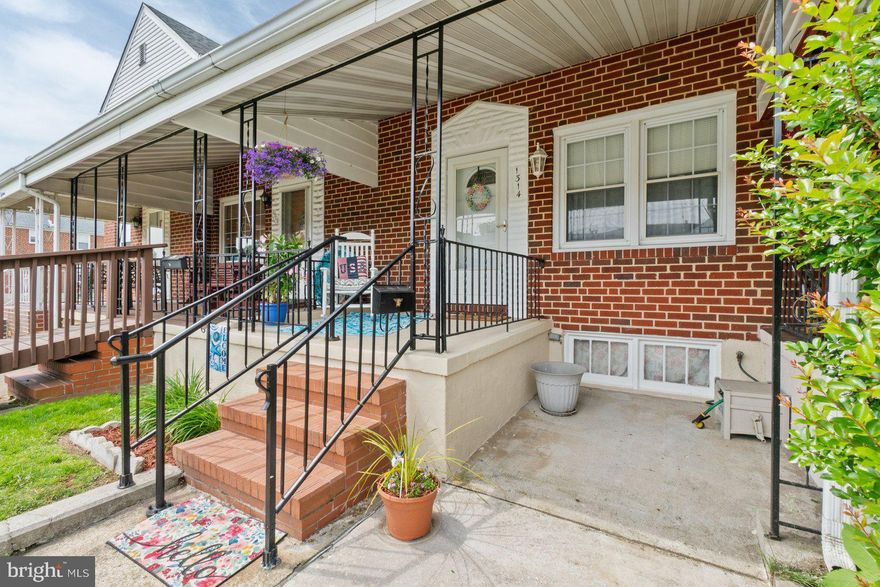 Baltimore County interior brick rowhome with three bedrooms and full bath (and a flush in the basement). The front of the house has a newer concrete sidewalk, and a relaxing covered porch. The living room and dining room are hardwood flooring. The kitchen has ceramic tile and all appliances convey. The kitchen door leads to a rear balcony/deck, backyard and parking pad. The upper level has three bedrooms with hardwood flooring, and a full bath with ceramic tile and a skylight. The basement is partially finished with a laundry area, utility area, area for a finished room (think family room/office/playroom/workout area), and a toilet. There has been maintenance through out the years that will benefit you: roof 2019, 75 gal water heater 2011, parts in HVAC 2016, tile in kitchen 2010, electric/plumbing/HVAC updates 2010. There was ductwork added to streamline return to the upper level to regulate temperature. Move right in!