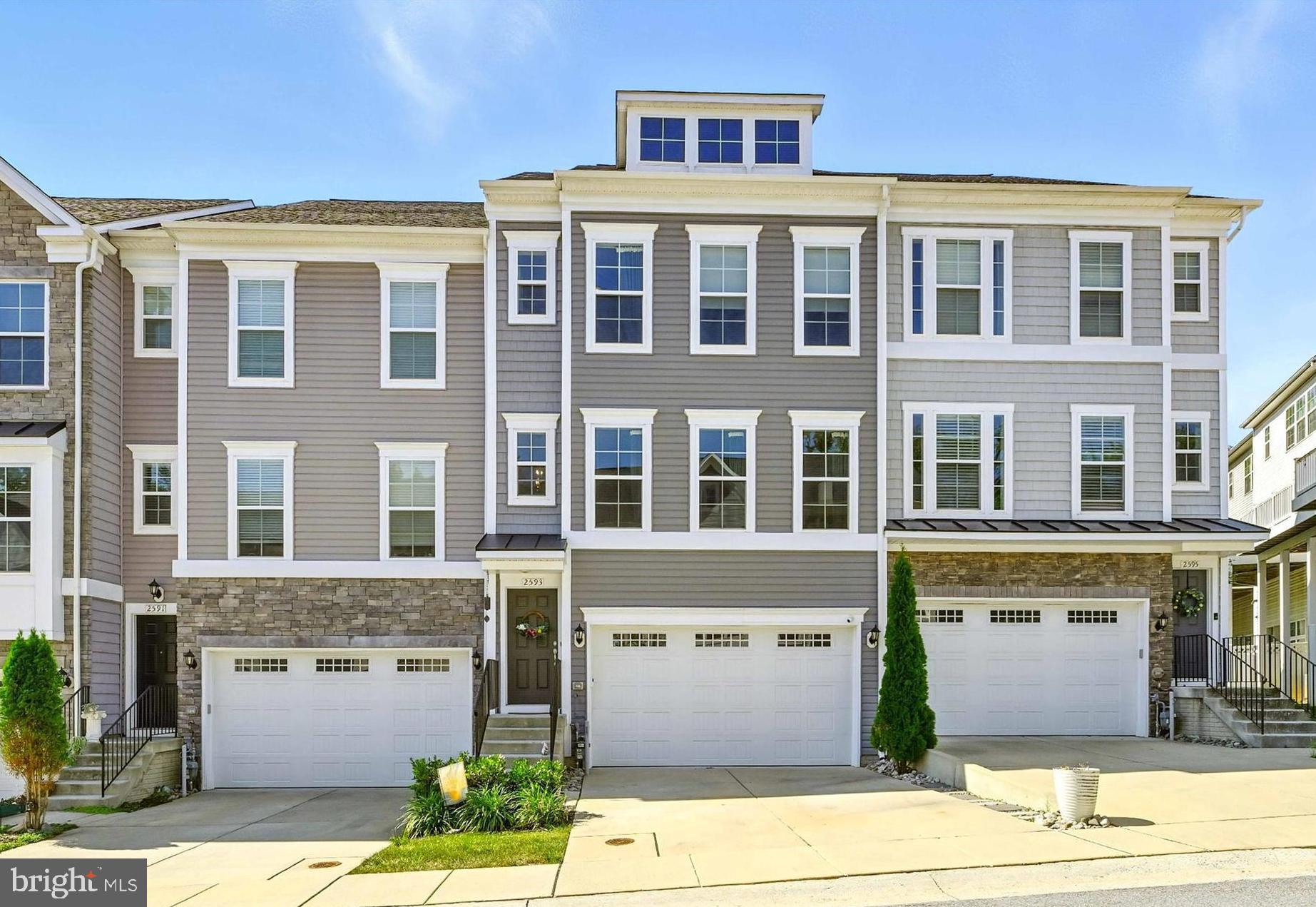 You'll find amenities galore in this home. The lowest level, fully above grade, can be accessed directly from the garage, front and rear entries, and contains a family room and a full bath. On the Upper 1 level you'll find the living areas - Living, Kitchen, and Dining - in an open plan layout that allows window views out the front and back. There is a pantry, a powder room tucked off the dining area, and access to a rear deck that overlooks a wooded open space. A 14' long Silestone kitchen island includes an expansive breakfast bar. Sleeping areas are on Upper Level 2, with a large primary bedroom, bath, and walk-in closet storage, two additional bedrooms, a laundry closet and a hall bath. These original owners finished the top floor with a full bath and a large bonus room with glass sliders to a private roof deck. Move in and you'll never want to leave home again!
Arundel Grove residents may join the outdoor community pool for an annual fee.
This location provides convenient commuting to Baltimore or DC via any mode of transportation, proximity to BWI and train travel, and nearby shopping and dining out.