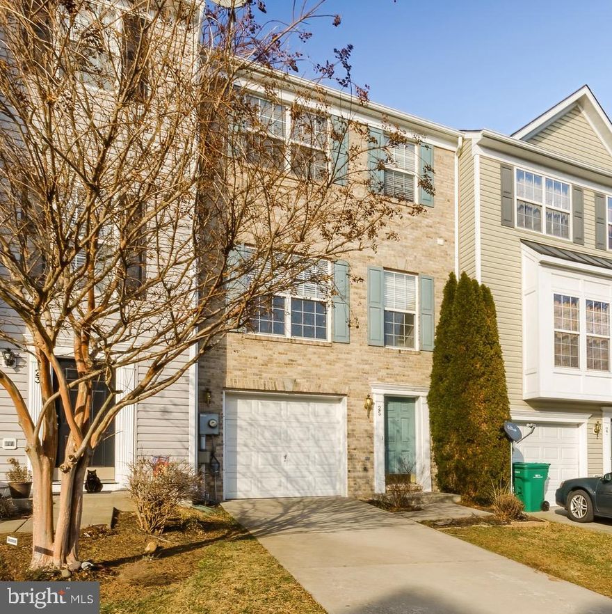 Freshly painted, move in ready townhome in a convenient commuting location. This spacious townhome boasts a large eat in kitchen with granite counter tops and upgraded cherry cabinetry. REAL Hardwood flooring  and chair rail graces the open living space.  Let your imagination run wild with the large recreational room on the entrance level; office, exercise room, game room, gathering room, craft room, the possibilities are limitless. The entrance level also offers entrance from the garage, a walkout to the rear yard, laundry room and a powder room. The upper level of this townhome accommodates  a primary bedroom with walk in closet, and bath with soaking tub, 2 additional spacious bedrooms, and a full bath. Freshly painted for the new homeowner, and professionally cleaned carpets makes this home a must see.   Don’t miss your chance to own this move in ready townhome that offers an easy commute to VA, MD and PA!