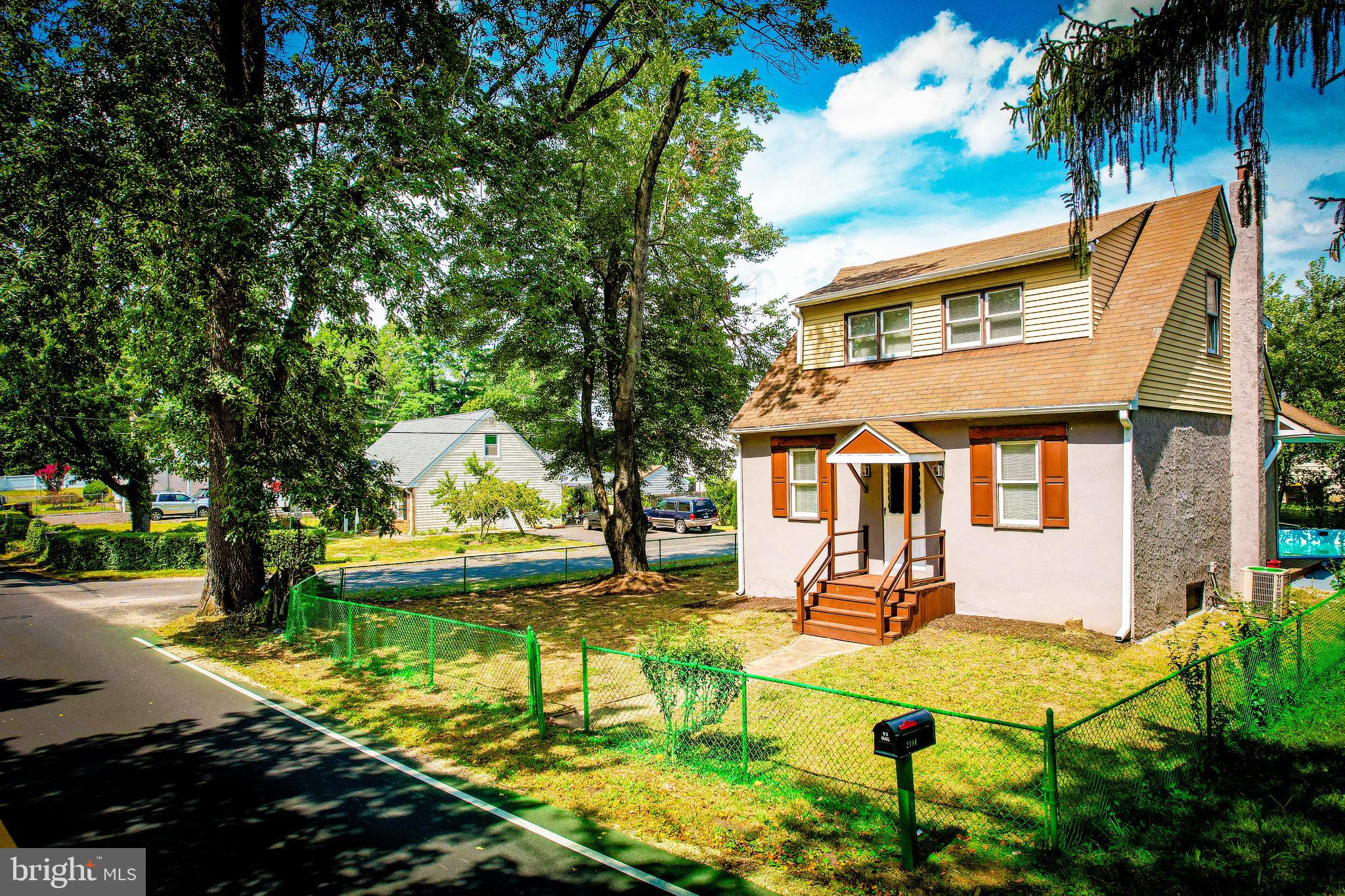 Location! Location! Location! Prime location in Bensalem! Come see this newly renovated home that sits on a very large corner lot directly across from the Bensalem Country Club. It has 3 large bedrooms and 2 full baths both which were recently remodeled. There is one bedroom and full bathroom located on the first floor along with the living room, dining room and newly remodeled kitchen offering one floor living if needed. The kitchen has beautiful white shaker style cabinets, granite counter tops, a beautiful stainless steel farm style sink and newer stainless steel appliances. There is access from the kitchen to a back porch, large in-ground swimming pool, custom built outdoor grill and large detached garage. This backyard is perfect for entertaining! The stucco on the exterior of the home were recently painted. The second floor has two large bedrooms, one of which is the master with a huge walk in closet and beautiful bathroom with heated floors. There is a large loft area that can be used for a second living space as well as another closet to complete the upstairs. There is a full basement which holds the laundry room and also has walk up exit. Great location for commuting to I-95, PA & NJ Turnpike, US1. Don't miss the opportunity to live in or rent out!