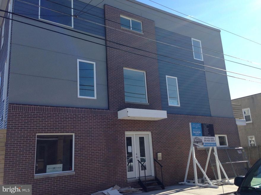 Be the First to see COMPLETED Model Home***4 HOMES SOLD***RiverWards Group Present 6 more Extravagant NEW CONSTRUCTION HOMES in Port Richmond! UNIT F is the smallest of the 6 homes.  Location, Luxury & Lifestyle are the 3 words to best describe these homes! Conveniently located to 95, Richmond Street, Hinge Cafe, Allegheny Sq Park, Fishtown. No need to worry about PARKING here, this home includes a 1 car GARAGE! Once these homes are built you will be impressed with the HARDWOOD floors on the entire main living level, Spacious Living & Dining Rm, Gourmet Kitchen with Granite counter-tops & Stainless Steel Appliances, Back Patio, 2nd Story Terrace, & ROOF DECK. The home features 3 Gigantic Bedrooms with cozy carpeting, Spacious closets, 3 Full Bath Rooms & Laundry room. The Luxurious Owners Suite offers a Large Walk-In CLOSET, & Master Bath Room with Roomy tiled shower stall. Continue up one last flight of stairs & experience the ENORMOUS roof deck w/AMAZING CITY VIEWS. More living space provided in the basement, & can be finished if Buyer chooses to upgrade.   Upgrades come STANDARD here, DESIGN this home to make it your own.  Schedule your Appointment today! TEN YEAR TAX ABATEMENT IS APPROVED. Come check out TheResidenceAtSALMON.info