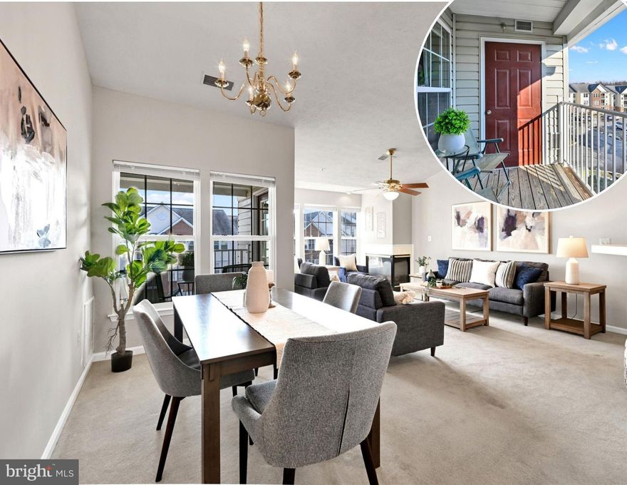 Tucked away in the Gardens at Perry Hall Farms, 17M Brook Farm Court is a Buckingham-model penthouse designed for people who value comfort, security, and a true sense of community.

Enter the secure building with intercom and fob access, then take the elevator to the third-floor penthouse, where privacy and light take center stage. Inside, approximately 1,200 square feet of open living space unfolds beneath vaulted ceilings, creating an airy, welcoming feel from the moment you step in.

The dual-sided gas fireplace, located in the living room, is visible from the main living spaces—perfectly positioned so it can be enjoyed whether you’re relaxing, dining, or entertaining. The open-concept layout offers excellent flow with no wasted space, making everyday living feel easy and intentional.

The kitchen features stainless steel appliances and remains open to the living and dining areas, keeping you connected to guests and conversation—no walls, no isolation.

The primary suite is a peaceful retreat with a large walk-in closet, an additional wall closet, and a private bath with a walk-in shower. The guest bedroom offers its own ensuite bath with a tub/shower combination, ideal for visitors, a home office, or hobby space.

Beyond your front door, life at the Gardens is about more than just low-maintenance living. Neighbors gather at the community gazebo for cookouts, stroll along walking paths, share favorite reads at the Little Free Library, and enjoy community yard sales and planned activities that create connection without obligation.

The location seals the deal—just minutes from Honeygo Park, Honeygo Village shopping and dining, local libraries, the public library, and everyday conveniences. Close to everything, yet peacefully tucked away.

With a gas water heater (2014), HVAC system (2018), an elevator building, and thoughtful community amenities, this penthouse offers a lifestyle that’s established, secure, and easy to enjoy.

If you’re looking for a home that balances space, simplicity, and neighborly charm, 17M Brook Farm Court delivers.