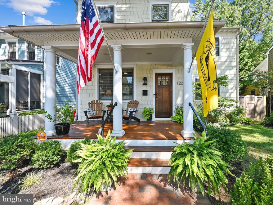 INTERIOR PHOTOS COMING SOON  Nestled in the perfect Eastport location, just blocks from the water on all sides, this stunning craftsman home is styled with historic details but no "old house" problems.  Built in 2015, the home layout checks all of todays lifestyle needs.  The classic neighborly front porch with Adirondack seating is the perfect introduction to the lovely home beyond the front door.  Enter to find a thoughtful open concept floor plan and quality finishes throughout.  The kitchen is masterfully designed with a large eat in island, custom cabinetry, high end appliances and an unbelievable pantry.  But the best part is the open concept to a fabulous living room with a gas fireplace, craftsman bookshelves under transom windows, and two sets of french doors connecting all of this to the best screened in porch in Eastport.   Impeccable master carpentry features gorgeous conferred ceilings in the family room and wainscoting on the screened porch, you won't be able to stop looking up!  Wood craftsmanship is seen throughout the home in quality moldings, custom cabinetry, and the timeless design of the craftsman staircase.  The first level also features a gracious formal dining room with access to the kitchen via a butlers pantry housing a beverage refrigerator and  bar prep area.   Just off the entry hall, you will find the first floor office that overlooks the front porch.  The office with pocket doors provides a private home work space, but can also serve as an optional main level bedroom with an adjacent convenient full bathroom.   The handsome wide staircases open to both the second level and finished basement has classic heavy craftsman newel posts, generous landings and windows that create a bright space as you ascend to the bedroom level.    Upstairs you will  find 3 large bedrooms, all with their own dedicated bathroom.  The master bedroom features vaulted ceiling, a gas fireplace, a  walk in closet and a beautiful master bathroom.   The spacious master bath is awash in natural light  with a dual sink vanity, plenty of storage, a large walk in shower and a pedestal soaking tub.   Both additional bedrooms offer plenty of room to spread out, large closets and their own designated  bathrooms.   Expansive windows provide great natural light to all the bedrooms, and the home features plantations shutters and custom wood blinds throughout the main and upper levels.   Full laundry room with excellent storage is located upstairs as well.  The basement is finished and provides a large secondary family gathering space with a gas fireplace and comfortable carpeting creating a cozy atmosphere.   An additional finished area is perfect for a home gym or second office space. Plenty of storage here with large closets, a dedicated workshop area, and a large unfinished storage area with built in shelves.   This home is ideally situation at the tip of the Eastport Peninsula just two blocks from waterfront parks where you can put in a paddle board or kayak, or just watch the sunset.  Walk to all of Eastport's great restaurants and across the bridge to historic Annapolis in just minutes.