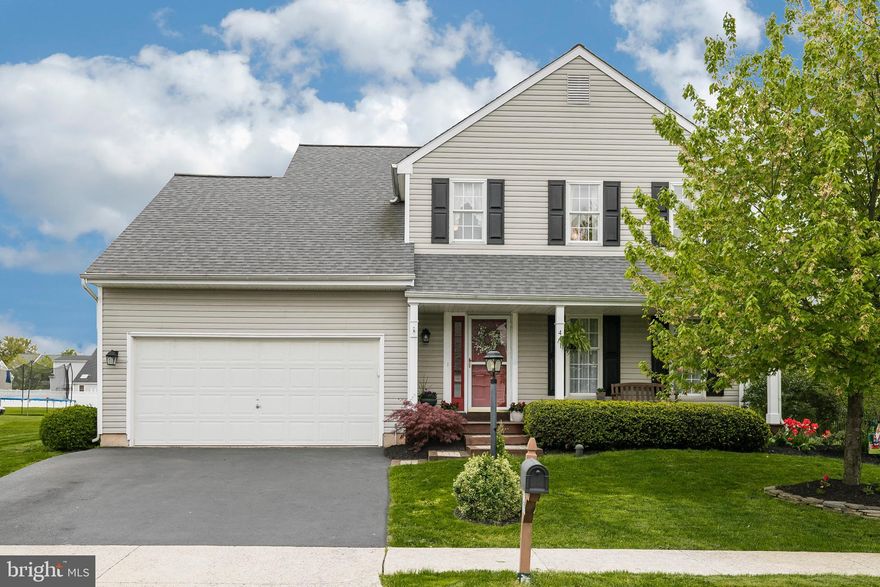 Situated on a quiet street within sought out Heather Glen and served by nationally recognized Spring-Ford Schools, this stunning well maintained 4 bed, 2.5 bath home is a must see.  Greeting you upon arrival is the lovely curb appeal and wood floored covered front porch.  Perfect place to enjoy your morning coffee.  Inside, features a 2-story entrance foyer, formal living, and dining rooms, all with hardwood floors, and in the rear of the home is a sunken spacious family room with gas fireplace, and large eat-in kitchen with granite countertops and plenty of cabinet space and storage.  Walk out the kitchen slider to a serene setting where the 2-tier EP Henry Paver patio with stone walls overlook the natural beauty of the rear yard,  surrounded by flowering plants, evergreen shrubs, and beautiful Willow tree,  allowing for those peaceful evenings or family gatherings. Enjoy the morning sun on back patio in the morning, so afternoon and evening dining is shaded perfectly in the summer!  Stroll out into the level rear yard, with plenty of room for outdoor activities.   The Beautiful hand scraped Maple hardwood floor continues up the staircase leading you to the upper level where you will find 4 generously sized bedrooms all featuring brand new neutral carpeting and large closets.  The walk-in closets are exceptionally large in the master suite as well as the master bathroom featuring double vanities, separate soaking tub, shower and plenty of space to please.  Other features include a main floor laundry room with wash sink, numerous ceiling fans throughout, 2 car garage with opener,  keyless entry, built-in shelving and insulated attic storage with pull-down stairs, outdoor storage shed, three raised garden beds on side of house perfect for your home grown vegetables, new roof installed in 2016, hot water heater (2012).  The nearby Premium Outlet Mall and Restaurants offer a wealth of shopping and dining opportunities to the discerning buyer.  Commuters will appreciate the home's proximity to US Route 422 just a quick trip away. Call to schedule showing and make this treasure yours!