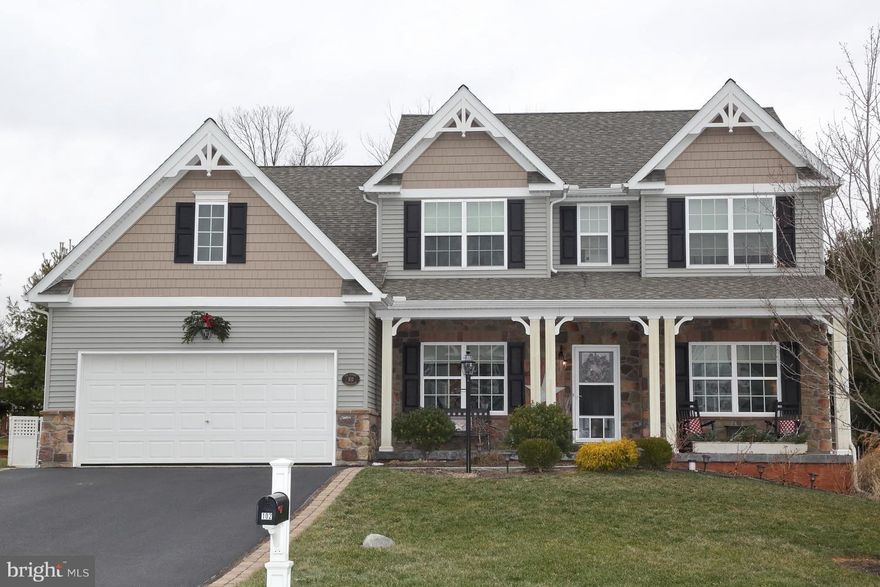 Welcome to this lovely home with a great open floor plan that makes it great for entertaining!  This home has so many beautiful custom features, you have to come see it to appreciate it.  Hardwood floors through out, 9 foot ceilings, Master Bedroom on the first floor, expansive walk in closets and pantry, custom gourmet kitchen, over sized island for easy entertaining just to mention a few.  Low HOA community in Conestoga Valley School District.  Close to booming downtown Lancaster.  The stamped concrete with custom coating front porch is perfect for relaxing... it's so nice and comfortable.  Second floor features three bedrooms, full bath and flexible loft area that is great space for a gaming room, exercise room or extra space for when the relatives/friends come to visit.  So many options.   So much to see, schedule your personal showing today.