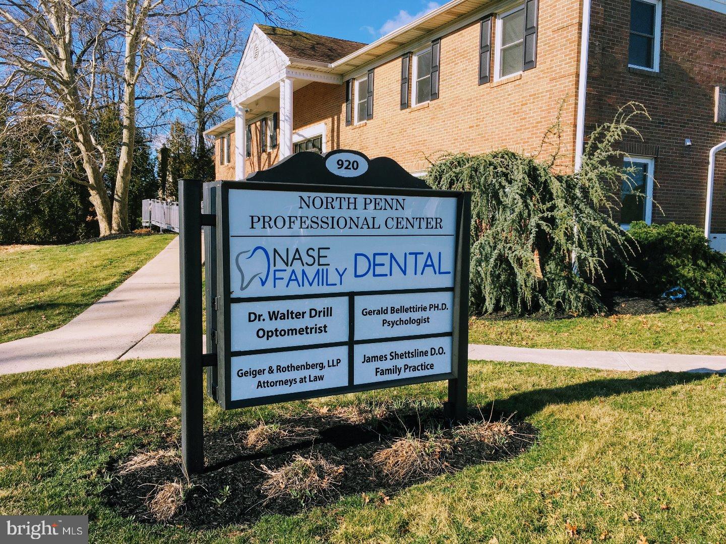High Profile Business Professional Office Space! High Traffic/Visibility from N. Broad Street in Lansdale with Signage. Excellent for a New Start-up, Relocation, or Expansion of an Existing Business, Professional Office, or Practice with Super Easy Access and plentiful Off-Street Parking. 800 Sq. Ft.(per owner), Lobby/Waiting Room and Common Central Hall to Office Suites, Reception Office, two Private Offices or Patient Service Rooms, a Larger Private Office or Conference Room, a Storage Room, and a Powder Room. Minimum 2 year Lease; $1,175/Month for 1st 12 Months; $1,225/Month for 2nd 12 Months.