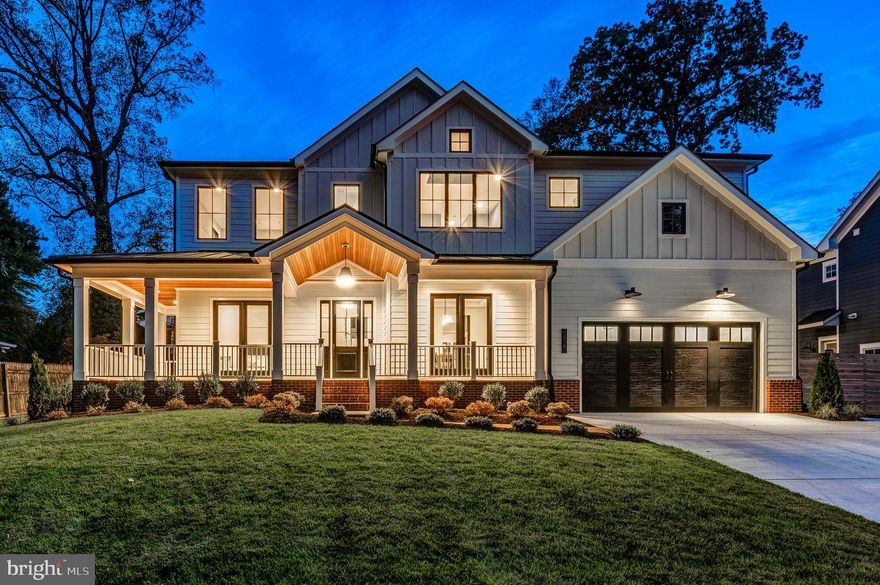 Situated on a stunning 9,000+ square foot lot on a quiet tree-lined street in the highly sought-after Kenwood Park neighborhood, this exquisite custom home built by Mid-Atlantic Custom Builders features six bedrooms, six full bathrooms, and two half bathrooms. With just over 6,000 square feet of finished living space, this home features White Oak hardwood floors throughout the first and second floors, high 10’ ceilings on the main level, and 9’ ceilings on the second floor. The main level boasts a spacious open floor plan with a great flow throughout for everyday living and entertaining, highlighting a welcoming foyer, formal dining room with a convenient butler’s pantry, a sun-filled formal living room with french doors leading to the covered front porch, and a spacious family room with a gas fireplace. The gourmet, eat-in kitchen boasts a large center island with quartz countertops, high-end stainless steel appliances including Subzero, Wolf, and Cove, a designer backsplash, LED under-cabinet lighting, a walk-in pantry, high-end custom soft-close cabinetry, and opens to the breakfast area. Completing the main level is a bedroom with an ensuite bathroom, a powder bathroom, and a mudroom with a walk-in closet and built-in cubbies (conveniently located off the attached two-car garage). 

On the second floor, you will find the luxurious primary suite, complete with dual walk-in closets, a spa-like ensuite bathroom, and an adjoining sitting area or office with a beverage refrigerator and sink. This level also features three additional bedrooms, all with ensuite bathrooms and walk-in closets, plus a loft and a conveniently located laundry room. The walk-out finished basement is ideal for both hosting and entertaining, offering an oversized recreation room complete with a bar, an exercise room, an additional bedroom with a walk-in closet and ensuite bathroom, a powder bathroom, and ample space for storage. The professionally landscaped exterior serves as an extension of the home, including a charming front porch, and an extended back patio, a covered back porch with skylights, and a fenced-in flat back yard. Located in the prestigious Kenwood Park neighborhood, this home is close to downtown Bethesda, Metro, major commuter routes, and DC.