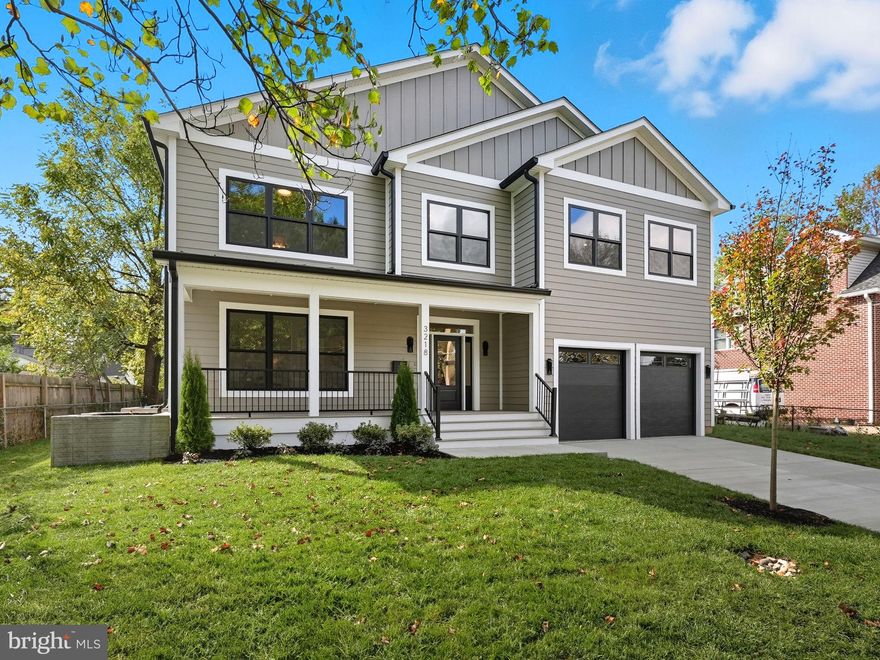 Welcome to 3218 Blundell Road — a brand new, thoughtfully designed 4,800 sq ft single-family home offering the perfect blend of luxury, comfort, and convenience. This spacious residence features 6 bedrooms and 5 bathrooms, ideal for modern living and effortless entertaining.

Step inside to a bright and airy open floor plan, highlighted by soaring 9-foot ceilings and abundant natural light. The main level boasts a stunning modern kitchen with an expansive mitered-edge island, high-end stainless steel appliances, a pot filler, walk-in pantry, and elegant designer cabinetry—perfect for both everyday meals and hosting gatherings. Across from the kitchen, the family room features a cozy gas fireplace and a wet bar with a beverage center, creating an inviting space for entertaining. A main-level bedroom with a private en suite bath offers ideal guest accommodations or a comfortable home office.

Upstairs, the luxurious primary suite provides a true retreat, complete with a spa-inspired bathroom featuring a spacious walk-in shower with dual shower heads, a soaking tub, and two generous walk-in closets. Three additional well-sized bedrooms and two additional full baths, including one with a double vanity, provide ample space for family and guests.

The walk-up lower level is designed for versatility, offering a large rec room, an additional bedroom with en suite bath, and a flex room perfect for a home gym, office, or craft space.

Enjoy outdoor living on the welcoming, expansive front porch with TimberTech decking, or in the spacious, flat backyard-ideal for play or entertaining. The recently paved driveway leads to a generous two-car garage with direct access to a mudroom featuring built-in cubbies and a bench for everyday convenience.

Located in a prime spot with unbeatable access to Washington, DC, this home is just minutes from Tysons Corner, Merrifield, and the Mosaic District. Enjoy close proximity to Seven Corners, Arlington, Alexandria, and Fairfax; making this an ideal location for commuters and anyone seeking the best of Northern Virginia living. Come check it out yourself!