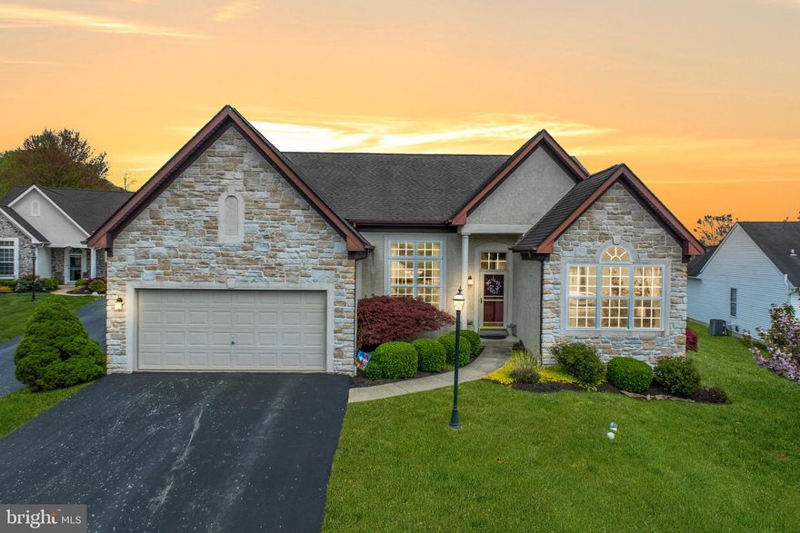 Enjoy the lifestyle of Downing Forge, a 55+ Active Adult Community! With a community pool, tennis/pickleball courts, bocce court, plenty of sidewalks for walking/jogging and events held at the clubhouse, you’ll always have entertainment available.  Add in the convenience of one-story living and you’ve found the perfect place to call home.  A brand new roof offers peace of mind and long-term durability. Sunlight fills the space with the open concept design and vaulted ceilings. 3 bedrooms, all located on the main level makes it easy to accommodate guests or to create a home office. The Primary Bedroom, complete with a walk-in closet and en-suite full bathroom makes the perfect sanctuary. Plenty of counter space in the kitchen, an adjacent pantry, and a center island provide multiple work stations for food prep! Step right into the adjoining Breakfast Room to enjoy everyday meals and use the formal Dining Room when entertaining guests. Relax in the Family Room, equipped with a gas fireplace or head out to the back deck through the sliding glass doors. Downstairs you’ll find plenty of extra living space, including a wet bar with refrigerator, sitting area, rec room, and full bathroom. The possibilities are endless as to how you use this space. The 2-car garage provides plenty of room for vehicles and extra storage. Lawn maintenance and snow removal are covered by the HOA. Conveniently located off Rt 30, take advantage of the great location with nearby Kerr Park, the Downingtown library, shops and restaurants. Seller already had the home pre inspected by Eagle Inspection and the report is available upon request.  Attend an Open House or schedule a private tour today!