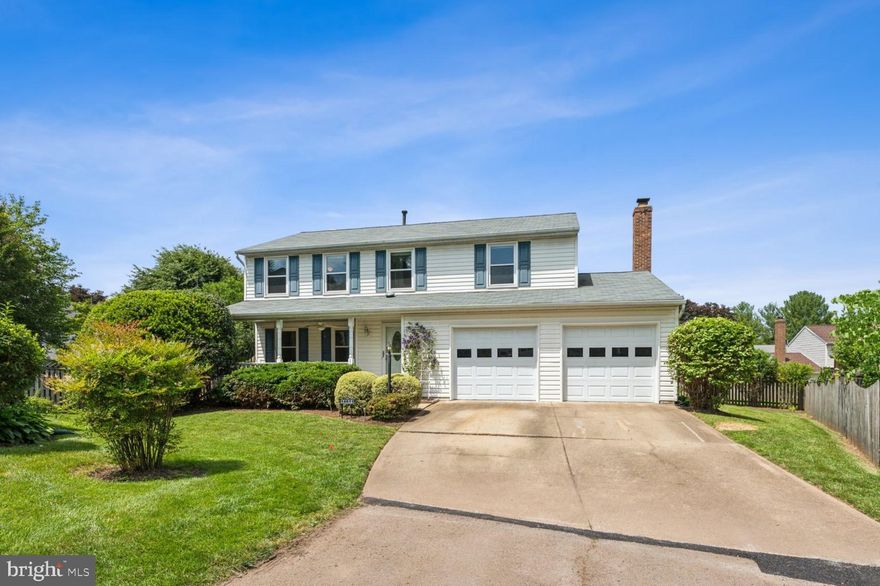 Check out the 3D Tour.  Located in sought-after Xanadu Estates, this charming and sun-drenched 4-bedroom, 2.5-bath Colonial has been expanded to over 2,800 square feet across 3 finished levels and is the perfect home for indoor/outdoor entertainment this summer! Situated on a 0.22-acre lot and in the Cub Run ES/Stone MS/Westfield HS Pyramid of FCPS, 14611 Farm Pond Ct has been freshly painted throughout and features an addition to the kitchen and living areas to create a bright and modern open-floorplan that is unique to the neighborhood and an entertainer’s dream. Privately located on a pipestem off a cul-de-sac, landscaped grounds lead up to the covered front porch. Upon entry, a formal living room lies just off the foyer, with an adjacent formal dining room that leads to the expansive kitchen boasting a large center island, granite countertops, tile backsplash, stainless steel appliances (gas cooking), skylight, and an abundance of cabinet and drawer space for all your cooking needs. An eat-in dining area flows effortlessly to the great room with raised ceilings, a wood-burning fireplace surrounded by stone, built-in speakers in the ceiling, and sweeping natural light from the windows and sliding glass door to the rear deck. Outside, just through the sliding glass doors, is a recently added (2022) Trex deck with a large built-in umbrella (conveys) that overlooks the spacious and fenced backyard – perfect for pets, playtime, or outdoor entertainment! The first floor is complete with a mudroom and powder room. Upstairs, you will find 4 spacious bedrooms and 2 full baths, including the airy primary bedroom with a walk-in closet and an en-suite bathroom. Downstairs, the finished lower level includes a large den that could be used as a 5th bedroom, a rec room that is perfect for a home gym, playroom, or home theater, plus a large storage room and under-the-stairs closet for added space. This wonderful home is move-in ready with additional updates that include a new HVAC system in 2020, new windows in 2018, new hot water heater in 2018, new roof in 2017, and interior paint in June 2024. The garage, with 2 garage doors, is currently configured as 1 car garage plus a woodshop (or half garage for bikes/motorcycles), however, the next owner could readily convert the laundry room to the basement should they decide they need both garage bays for 2 vehicles. Additional parking for up to 4 vehicles can be found in the driveway. 14611 Farm Pond Ct is ideally located with quick access to Rtes. 28, 29, and 66, Dulles Airport and moments from retail, restaurants, Giant, Wegmans, Starbucks, parks, trails, and more!