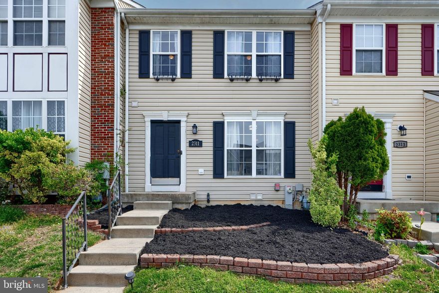 OPEN HOUSE HAS BEEN CANCELED! OFFER HAS BEEN ACCEPTED! Welcome to 2311 Kateland Court, a beautiful Townhome located in the Community of Winters Run! Boasting 3 Bedrooms, 3.5 Bathrooms, and a FULL Bump out on all Three Levels, you do not want to miss out on this one! The main level is Open Concept and includes a 1/2 bath,  a Spacious Dining Room, and an updated Kitchen with Stainless Steel Appliances, Granite Counter Tops, a Double Oven, and a Large Pantry for extra Storage. The Living Room is perfect for entertaining and includes an Electric Fireplace for cozy nights in on the couch. Upstairs you will find a Large Primary Bedroom with Two Walk-In Closets and an Ensuite Bathroom. Two Additional Bedrooms, another Full Bathroom, and Laundry are all located on the Upper Level as well. The Basement is Finished and could be used for a kids play room, an at home gym, or an additional entertainment area to kick back and watch the game. You will also find a Third Full Bathroom and extra Storage Space in the Lower Level.  The backyard Features a Deck, which was built in 2020 and is fully fenced in. Other updates include HVAC (2022), Dryer (2019), Fresh Paint (2025), Water Heater (2017) & Owned Solar Panels to help keep your BGE bill down! Book your Appointment today!