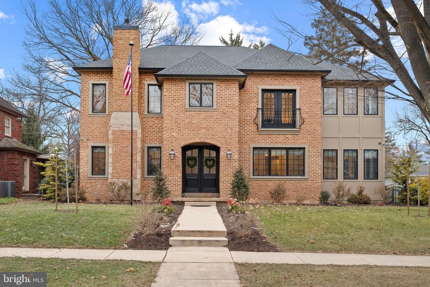 Stunning home on Elm Avenue in downtown sweet Hershey! Step into timeless charm with this exquisite 6-bedroom, 6-bathroom, featuring an open floor plan and soaring 10-foot ceilings. A grand vaulted entryway welcomes you, leading to rich hardwood floors throughout and a lovely wooden staircase. The heart of the home is the oversized kitchen island, complete with a wine nook and a spacious walk-in pantry. Exposed log beams in the kitchen ceiling complement the matching fireplace mantle, adding warmth and character. Enjoy  cozy fireplaces with a book or perfect for relaxing evenings. Step into luxury with this expansive primary suite, complete with a private balcony, perfect for enjoying your morning coffee or evening breeze. The suite features two oversized his-and-hers closets, providing ample storage space. The spa-like ensuite bathroom boasts stunning tile and an oversized walk-in shower, creating a serene retreat after a long day. The finished oversized basement offers endless entertainment with a game room, gym, theatre room, additional bedroom, and full bathroom. Sliding glass doors lead to a charming patio, enclosed by an elegant iron fence, ensuring both privacy and style. This home is a rare blend of classic architecture and modern luxury—schedule your showing today! Minutes walking to Derry Township Schools, local restaurants, recreation pool and library.