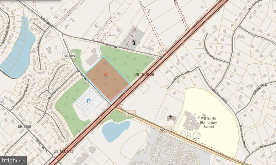 Total of 17.58 acres (adjacent 8.57 acre lot) zoned R4 residential with road frontage on Airlie Road and Colonial Road. Drone photo & videos coming soon.