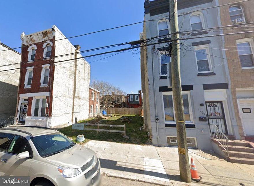 Builders & Developers — Excellent opportunity in Brewerytown!

15 ft x 66 ft lot ready for development. Strong comps on the same street — 1737 N 26th Street recently sold for $490,000. Great potential for your next project.