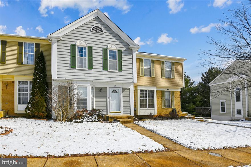 Offer deadline is 9am 2/16.  Location location! Easy access to 795, 695, I-83 and the Metro Subway Link.  Great for commuter.  Close proximity to Foundry Row featuring a variety of shopping and dining options.   Very lightly lived in interior townhome being sold AS IS.  Roof (2011), HVAC (2015), most flooring (except bedrooms) feature updated LVP (est. 2020/2021).   Neutral paint throughout.  Rear deck, patio.  Large living room with a bay window, main level powder room, large sun-filled eat-in kitchen, pantry, island, table space and a slider leading to the rear deck.  The upper level features 3 bedrooms and 2 full baths.  The primary bedroom has a walk-in closet.  The lower level recreation room has a slider leading to the rear yard, electric fireplace, plenty of storage and a large laundry room.  All appliances convey including a one year home warranty.