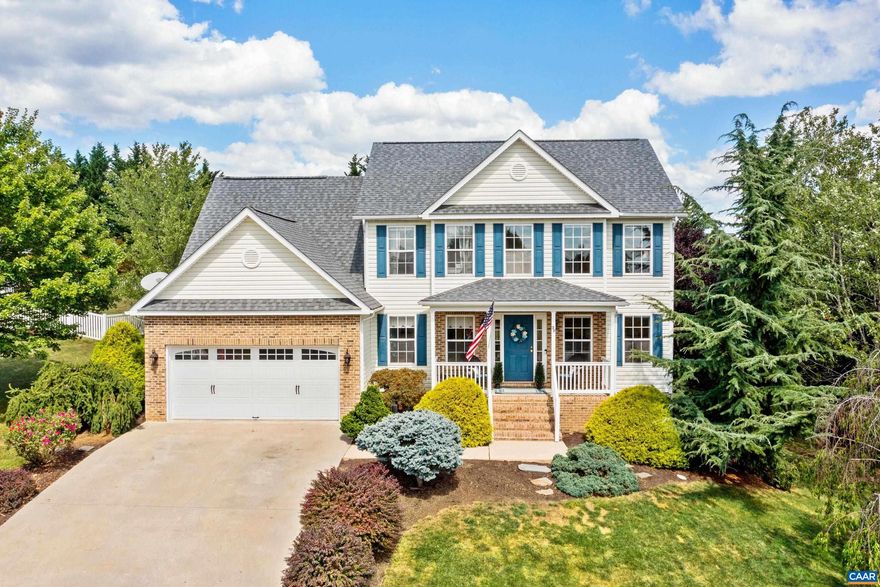 Situated at back of the Teaverton subdivision, this property features a new roof, distant mountain views, mature landscaping, sun-filled rooms, and an expanded outdoor space with a deck and large patio for sitting, grilling, and playing outdoor games.  The front porch welcomes you to the home and offers plenty of space to sit and enjoy the sunshine.  Mature trees line the back of the property to offer privacy.  The layout of the home makes great use of space, and features a main level bedroom and full bathroom that are accessed by a hallway behind the kitchen.  With five bedrooms, spaces can be customized for home office space, entertaining areas, and gaming and play areas.  The kitchen features stainless steel appliances, a large pantry, and a breakfast nook with a bay window that overlooks the backyard.  The living room is spacious, light-filled, and flows nicely to the outdoor deck and patio space.  The primary suite has a sitting area, and flows to the bathroom with jetted tub.  The 5th bedroom/bonus room can also be used for additional storage or a playroom.  The property is conveniently located between Waynesboro and Staunton, with plenty of shopping and restaurants nearby.  Come see it today and fall in love!,Formica Counter,Wood Cabinets,Fireplace in Living Room