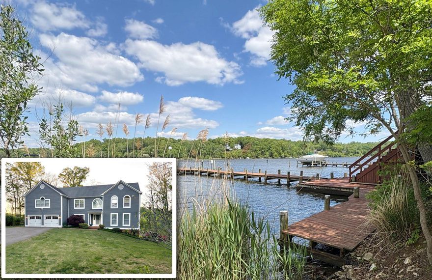 Expansive beautiful home tastefully updated throughout in 2022 with impressive views of the South River. High ceilings, open layout with room and flow for entertaining and family living.  As you enter the large Foyer with vaulted ceilings and the gleaming Hardwood Floors that continue throughout the main and upper level.  You'll take in the 2 story staircase and expansive layout with flexible options.  A family room/den is off to your right and the formal dining room is to your left.  Behind that you have a spa-like renovated full Bath and a main level bedroom behind it with gorgeous water views.  A large family room with a gas fireplace large windows and more views of the river behind it as well as french doors to one of the large decks.  Moving to your left you pass the gorgeous wet bar with wine fridge and coffee, the perfect entertainers set up.  Behind it opens to the breakfast area and then and expansive Chef's Kitchen with huge Island, loads of counter space and cabinetry.  The wall ovens, cooktop and a separate stove provide flexibility as well as allowing multiple chefs to work together.  You can either head through the doors to your four season sunroom for relaxing to the views or a quiet spot to read or head out to the first floor laundry room with a powder room off of it for guests.  There is also a large pantry and access to the oversized attached 2 car garage.  Upstairs there are 4 additional bedrooms and 3 full baths all beautifully remodeled.  The expansive primary suite has sitting areas, 2 large walk-in closets plus 2 additional closets, a 2-sided gas fireplace and a balcony overlooking the water.  The huge en-suite bath has an impressive double vanity as well as a 2nd vanity, a large soaking tub plus a separate shower.   The walk-out lower level has additional flex space with another bedroom, a den/office with walkout to another level of decking.  It also has a full bath as well as expansive space for utilities and storage.  All this sitting on over an acre with gorgeous views and just a short boat ride up the South River to local waterside restaurants, over to Annapolis or out on the Bay.  The location is minutes from Commuter Routes, Rt #50 and #97 as well as to downtown Annapolis.  Don't miss it.