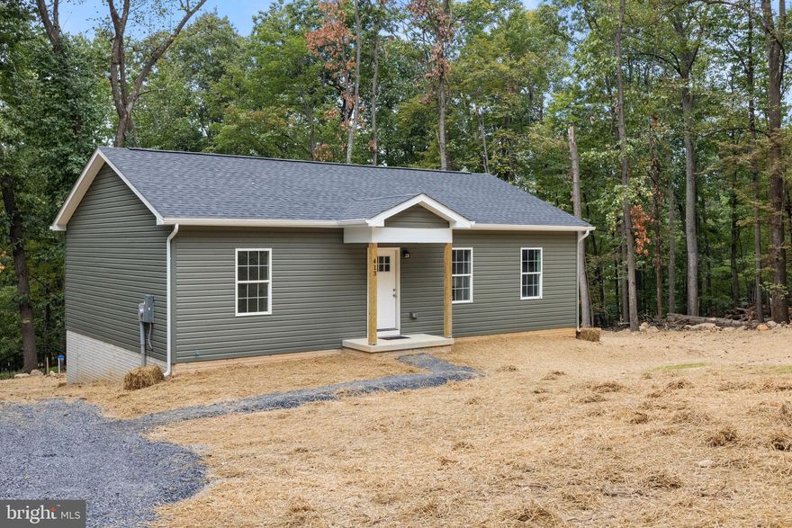 Welcome home to this new construction rancher - 413 High View Rd, Harpers Ferry WV!! Main Level Living at its finest - In the heart of the home you'll be greeted by Vaulted Ceilings+ LVP Flooring throughout the Open Family Room flowing into Beautiful Kitchen w/ Island and table space, on one side of the home you'll find the Primary Suite with walk in closet, en suite full bathroom with tub shower combo and linen closet; On the other side of the home are 2 nicely appointed bedrooms and Full bath. Bonus to this home is the laundry room is located on the main level! Lower spacious walk out basement offering additional space, and storage. This home is pushed back off the road and nestled in a lovely wooded area. High Speed Internet! No HOA! Great location, low maintenance home, low taxes! Easy access to Virginia and Maryland. Close to an arrange of community actives / amenities - Mountain Lake Club and Beach , River Country Store, Shannondale Springs Trails, Mount Mission Park; as well as stopping, entertainment, history, nature an so much more!