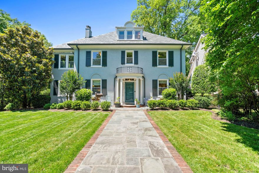 Offers, if any, due Tuesday, June 11 by 12:00 noon.  Elevated and elegant, this notable Chevy Chase Village home is the perfect blend of modern and stylish updates blended with the charm of a classic Village property.

Brimming with curb appeal, with the ultimate convenience to all points of the Washington, D.C. area, this elegant five bedroom / four-and-one-half bathroom brick Colonial offers the best of both urban and suburban living. With refined facade and landscaped gardens that greet family and guests like an old friend, the location is a walker’s paradise - just steps to Friendship Heights Metro and other public transportation, local parks, shopping, and restaurants, along with the additional amenities offered from Chevy Chase Village, this home delivers incredible convenience. 
 
Move-in ready with updates, custom features and original detailing, the crown moldings, gleaming hardwood floors, and a rare, 9,450+/- square foot flat lot make this a legacy home for the ages.
 
Thoughtfully expanded to marry intimate and grand entertainment spaces, the seamless flow between the indoor and outdoor living encourages memorable moments - from dining al fresco on the patio or catching fireflies on a warm summer night, this home delivers with style.
 
A beautiful flagstone walkway, lush front yard and mature boxwood bushes welcomes guests. A stunning center hall foyer, wide doorways to both the gracious formal living anchored by a fireplace with mantle and built-in bookshelves, as well as the sun-filled dining room. The newly remodeled open kitchen is highlighted by a center island breakfast bar, high-end Blue Star appliances, a wet bar with a wine fridge, and access to the rear patio. The spacious kitchen benefits from being open to the dining room, allowing for large scale entertaining or intimate dinners at home. A wonderful sunroom and powder room complete the main level.
 
The second level boasts the gorgeous owner’s suite featuring a custom, sizable walk-in dressing area, a sun-drenched sitting room / home office, and newly renovated en suite bath.  Two other bedrooms and a full bath complete this level.
 
The third level is composed of two additional bedrooms and another full bath.

The expansive lower level could be used as an additional recreation / entertaining space or an in-law suite, complete with a living room and an open kitchenette. 
 
A detached two-car garage is easily accessed from a back alley.  EV charger already installed. There is one additional parking spot on a parking pad in back alley (feel free to park there for showings).
 
This home has undergone significant system updates in the past four years, including entirely new a/c and heat systems, water heater, gas fireplace with re-lined flue, electric panel upgrades, and more.  A 50-year slate roof was installed in 2015.  SQUARE FOOTAGE IS ESTIMATED AND DEEMED RELIABLE BUT NOT GUARANTEED.

This property is convenient to all of the shops and restaurants in Friendship Heights, as well as the popular Connecticut Avenue corridor with the Avalon theater, sidewalk cafes, groceries, D.C. public library, and much more.
 
And the home is located Chevy Chase Village, which is an historic community of 720 homes on just under half a square mile in the southern section of Montgomery County, Maryland. The Village’s tree-lined streets, brick sidewalks, open parks, and centrally located Village Hall combine with walking-distance access to public transportation, shopping, restaurants, and theaters to offer the best of urban and suburban living. Chevy Chase Village operates a private police force, town manager, and additional services. The small-town residential character encourages civic and social engagement, while the municipal government provides first-rate administrative, police, and public works services.