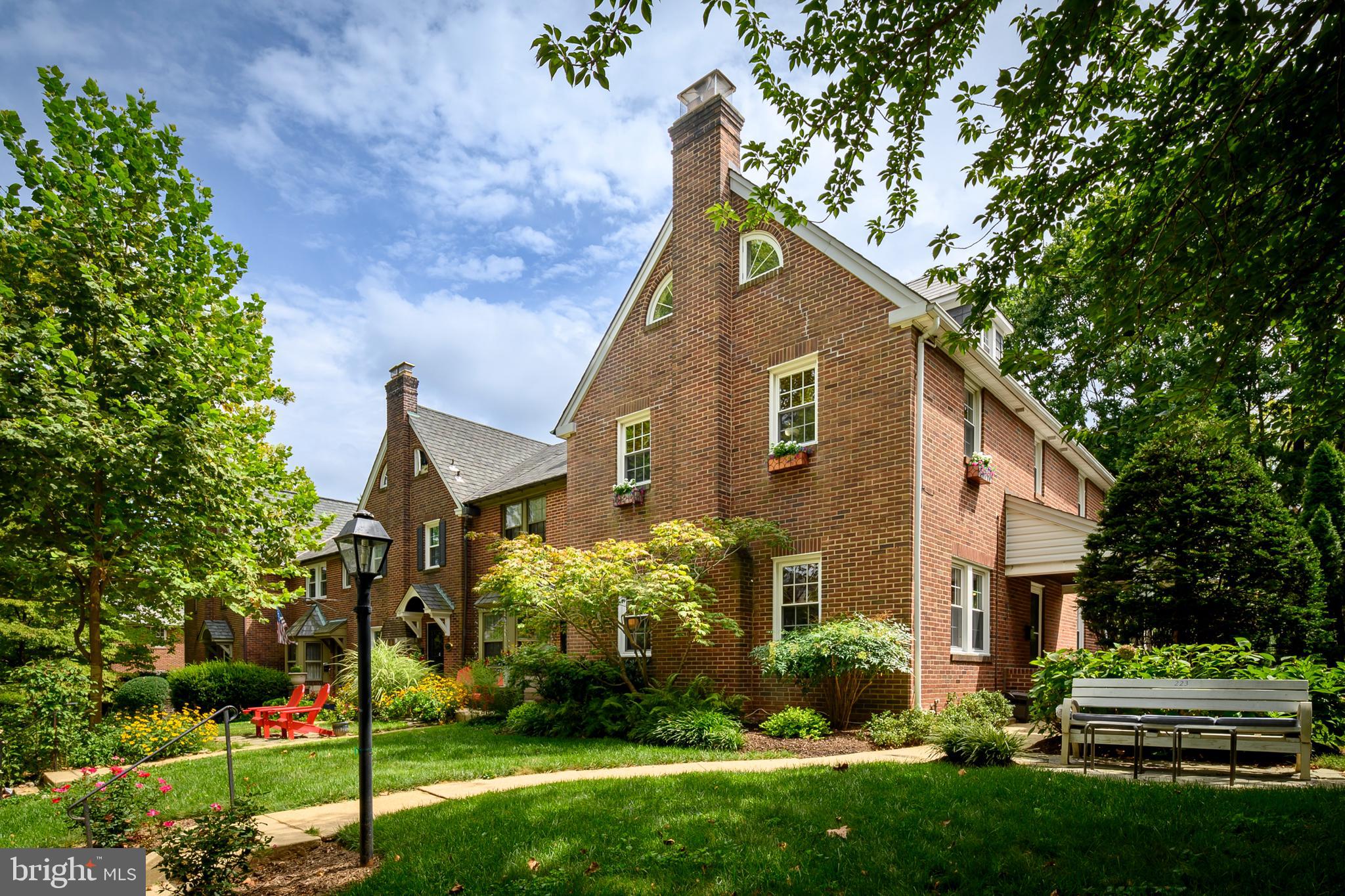 Very Rare opportunity to own one of the largest models in Rodgers Forge, a spacious, almost maintenance free 3-story brick home with stone foundation offering classic charm and modern updates. Featuring 5 bedrooms and 3 full baths, this home provides exceptional space with 3 bedrooms and 2 baths on the second floor and 2 bedrooms with a full bath on the third. The 2022 renovated kitchen shines with high-end appliances, ample pantry space and second refrigerator just down the steps, while the living area is enhanced by a modern electric fireplace installed in 2024, built-ins, recessed lighting, and cedar closets. The versatile basement with walkup access includes gym flooring, heating, new waterproofing system (2023), and sump pump—ideal for a home gym, recreation space, or studio. Updated systems include new upstairs AC (2023), basement AC (2007), boiler (2021), 200-amp electric, and replaced exterior supply and drain plumbing. Roof was replaced in 2020 with a 50 year designer rubber slate composite. Exterior upgrades include new windows (2023 & 2025), doors, blue stone hardscaping, and exterior lighting. Enjoy expansive front and back yards perfect for gardening, play, or entertaining. With no HOA, condo fees, or special taxes, this move-in ready home combines timeless construction with thoughtful modern upgrades, offering plenty of room inside and out in a prime Baltimore County location.