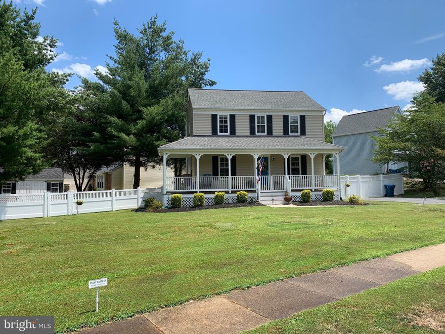 Sun-filled 3 level colonial.  Charming wrap-around front porch complete with a swing and a large fenced-in back yard. Main level with formal dining room, living room, full bath, and kitchen with space for a table. 3 bedrooms on the upper level and one full bath. Primary bedroom has a large walk-in closet. All three bedrooms have ceiling fans. Partially finished basement with a bonus room, separate laundry room with full-size washer/dryer+folding area, and a workroom with a built-in workbench. The backyard has a deck with a pergola, fire pit, and raised garden beds for vegetable gardening! Perfect for pets/entertaining, or just relaxing after a long day at the office. Close to many government agencies including NRO and associated contractors along the Dulles corridor, 10.8 miles to Dulles Airport, minutes to both the Pleasant Valley golf course and the Cub Run Rec Center. Located in the popular Westfield High School pyramid. Planning to commute to the city, there's a park-and-ride bus to the Reston Metro Station (the silver line) just two miles away. Lawn service included in the monthly rent. Dogs welcome.