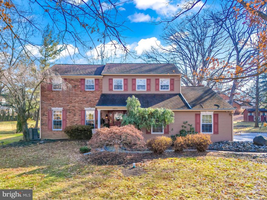 Welcome to 1831 Supplee Rd, a beautiful 3,214 sq ft home nestled on .68 acres where location & condition meet for the perfect opportunity in the coveted neighborhood of Sugar Valley in Upper Gwynedd Township!  The handsome brick & siding exterior, manicured landscaping, paver walkway, and a covered porch lure guests inside this meticulously maintained and updated 4-bedroom, 2.5-bathroom property. Step inside a proper foyer to discover gleaming hardwood floors throughout, creating a warm and inviting atmosphere. The Main level boasts a spacious Living room with large windows, built-ins, and a faux fireplace adding to the style and charm.  With a seamless flow, it is an easy transition through the French doors to the Dining room, Kitchen, and Great room. The Kitchen is the heart of the home with 42’ cherry cabinets, granite countertops, tile backsplash, newer stainless-steel appliances (refrigerator, double oven, dishwasher, & glass top stove) a two-tiered center island with bar-top seating, and dining area. The Kitchen opens to the cozy Family room featuring a brick wall and mantle with a wood burning fireplace and double doors to allow for an abundance of natural light and to access the rear yard. The sun drench Great room is sure to impress with high vaulted ceilings, skylights, three separate sliding glass doors to the backyard, palladium windows, stunning views, a gas fireplace, and a massive flex space to allow for an additional Family room, dining, or recreation. The Main level also includes a powder room, laundry room with cabinetry, a utility sink, and a door leading to the driveway, and a door to access the side entry 2 car garage- all with ceramic tile flooring. The Upper level showcases a generously sized owner’s suite with a walk-in closet, and an owner’s bathroom with a Corian vanity, tub/shower, and ceramic tile.  Three additional sizeable bedrooms and a shared hall bathroom complete with a Corian vanity and tub/shower. Wood floors throughout the entire Upper level!  The finished basement is a true gem offering a versatile recreation room with porcelain tile flooring – perfect for a yoga studio, home gym, pool table, home office, playroom, etc. The backyard has a deck, fenced in-ground pool, a flat yard for recreational play, garden areas, and mature trees- making this a perfect oasis for gathering with family & friends. Additional noteworthy features include newer appliances, newer gutter guards, newer pool cover, newer pool filter & pump, HVAC 2016, newer water heater, newer sump pump w/ battery back-up, recessed lighting, ceiling fans, and much more! Beyond the allure of the property itself, its location is a true standout feature of this inviting home, which is conveniently situated within walking distance to Gwynedd Square Elementary & Corpus Christi. Close to shopping, Septa train stations, and major routes – all in award winning North Penn School District! Turn-key & move-in ready!