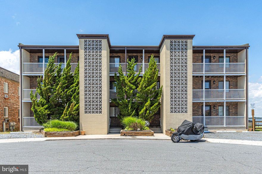 One of the best direct bayfront views in Ocean City!! Tons of potential in this 2 br 2 bath condo. Located on the 3rd floor, south end,  this condo has a large balcony that stretches the width of the living room and bayfront bedroom, as well as southside windows that bring in the sun and bay views. Also included is a deeded pier and dock,  that can fit a 20' - 22' boat. Not a rental, so the whole summer is open for immediate occupancy. It is a self managed building with a very active/ hands on association. The roof was just replaced, and 4 windows in the condo are new. Low condo fees with a good reserve. Being sold ' As Is."