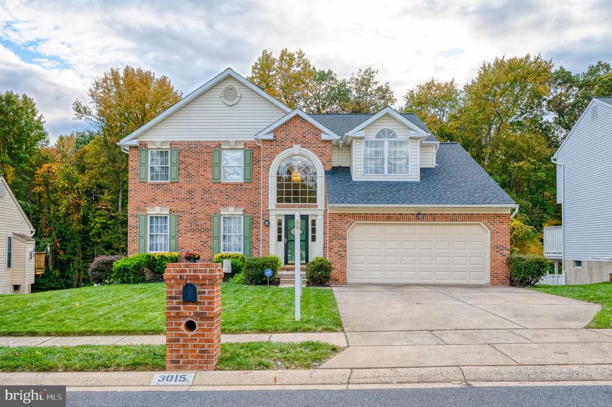 Welcome home to the beautiful colonial! Gorgeous foyer with 2nd story ceilings. 4 bedrooms, 2 full bathrooms and 2 half bathrooms. Hardwood flooring in main areas. Formal living room and separate dining area. Lots of room for entertaining! Open concept throughout the kitchen and family room area. Updated kitchen with spacious island and eat in area. Corian countertops, stainless steel appliances and an oversized pantry. Family room boasts a beautiful gas fireplace. Sliding french doors lead to a spacious rear deck...and the deck is brand new! Large primary suite has cathedral ceilings, a primary bathroom and walk-in closet. Additional 3 bedrooms are on the upper level. Fully finished basement with a huge rec room and an office. Rec room has a counter bar for extra sitting. Basement has built-in shelves for extra storage. The backyard has lots of space for outdoor activities and backs to woods for privacy. Conveniently located near lots of shopping and restaurants.