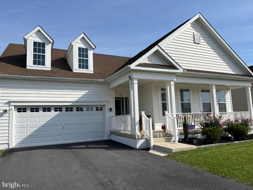 Welcome to the Ponds at Bayberry, a 55+ community in Middletown Delaware. Offering a 3-year young Kelly Americana with 3 beds and 2 baths, this home has an open floor plan which features LVP throughout the main living areas, 9’ ceilings, a great room with a high-efficiency gas fireplace, dining area and a designer kitchen that boasts 42" cabinets, quartz countertops, combo in-wall microwave and oven, gas cooktop, stainless steel appliances, and large island. The primary suite offers an en suite bath and 2 walk-in closets. The 2-bedroom guest suite offers privacy from the main area of the home. Head out to the screened-in rear porch with a spacious backyard ready for designing additional entertainment space. The basement is the full footprint of the home offering plenty of possibilities for its use. The Ponds at Bayberry is resort-style living in a country-like setting. Located in the thriving Bayberry Community, natural parks and miles of walking and biking trails lay before you, with 450 acres of beautifully landscaped open spaces, a 70-acre Central Park with an 11-acre kayaking and fishing lake and two dog parks. The Ponds amenities include numerous clubs and activities, pickleball courts, a beautiful pool, a 10,000 sq. ft. clubhouse w/ fitness center, billiards, ballroom, community lounge, meeting/card rooms and outdoor fire pit that overlooks one of the many private ponds. The Ponds is located minutes from local golf courses, county parks, shops, restaurants and medical facilities. The Bayberry Town Center now offers a newly opened Weiss grocery store and soon to come gas station, walkable shopping and dining options. Close to I-95 and Rt 1, the Wilmington train station, and the Wilmington, Philadelphia and Baltimore Washington International Airports. The Delaware Beaches are only an hour away! HOA fees include clubhouse amenities, trash and snow removal as well as lawn care. This home and community are a must see!