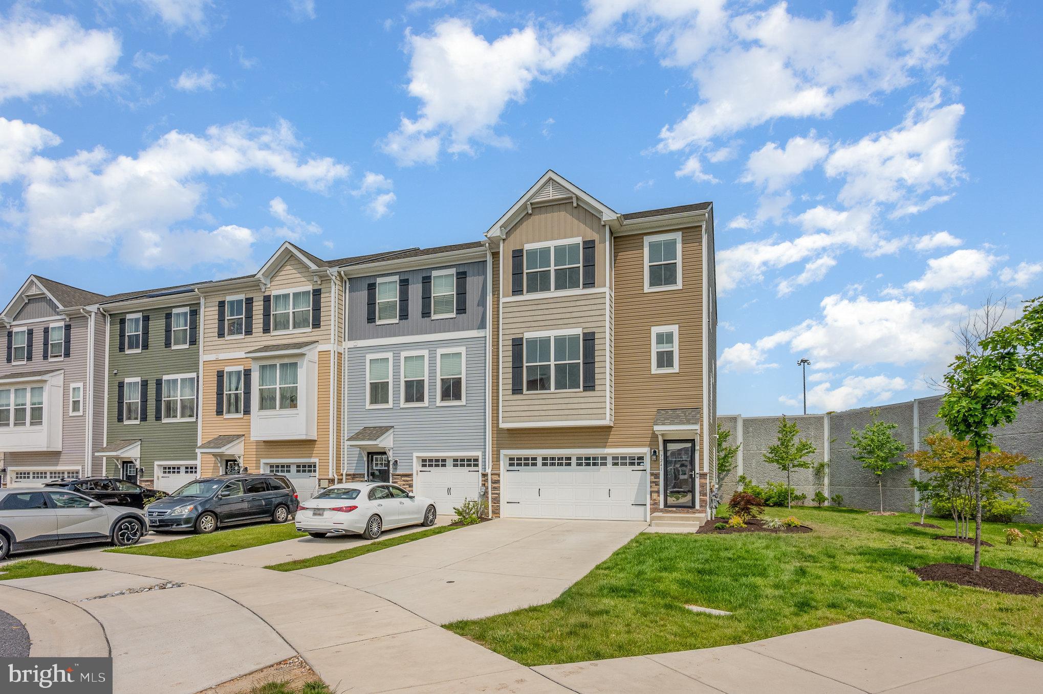 Wonderful opportunity to own a 2021 Built 4 BDR/3.5 bath end-unit Townhouse sitting on a premium lot with one of the largest driveways in the neighborhood. Built by Sage Homes, a premier builder with many upgrades. Lower level with carpet, entrance to the two-car garage, and a oversized bedroom with walk-out to the backyard and an en-suite bathroom with tiled floors and tub/shower with tiled walls. Large kitchen with wide plank luxury flooring, pendant lighting, marble countertops, a large center island, backsplash, stainless steel appliances, custom soft-closed cabinets, a walk-in pantry, an office nook,and walk-out to the deck overlooking a huge green space! The kitchen opens up into the family room and an abundance of windows letting in tons of natural light, along with a convenient half bath. Enormous upper level primary bedroom with a walk-in closet, and additional closet, vaulted ceilings, and an en-suite luxury spa with a dual sink vanity, tiled floors, and shower stall with tiled walls. Upper level laundry for your convenience! Two other spacious bedrooms on the upper level both share a full modern hallway bathroom with tiled floors, an extra large vanity, and tub/shower. Newly built elementary and middle schools with accelerated programs!! CCBC Essex and Franklin Square Hospital are within walking distance. IKEA, BJ's, Costco, Sam's Club, and the Avenue are close by!! I-95 and 695 are in close proximity!!