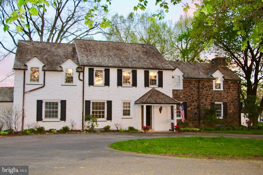 Perfect Radnor Hunt Location.  Top of the hill, manageable size (14.7+/- acres) great for either equestrian use or wonderful country living with views privacy and the potential for a long winding driveway to the house from coveted Plumsock Road,..  Charming stone house with spectacular views, circular drive and several outbuildings (including squash court).  Lots of meadow, fantastic light year round. This farm is a conservation project in the well known Williston Countryside, subject to additional conservation restrictions and its benefits. A working horse farm or a country estate are great uses for this remarkably beautiful property in the heart of Radnor Hunt horse country. Low taxes! Several adjacent properties are under conservation easement.