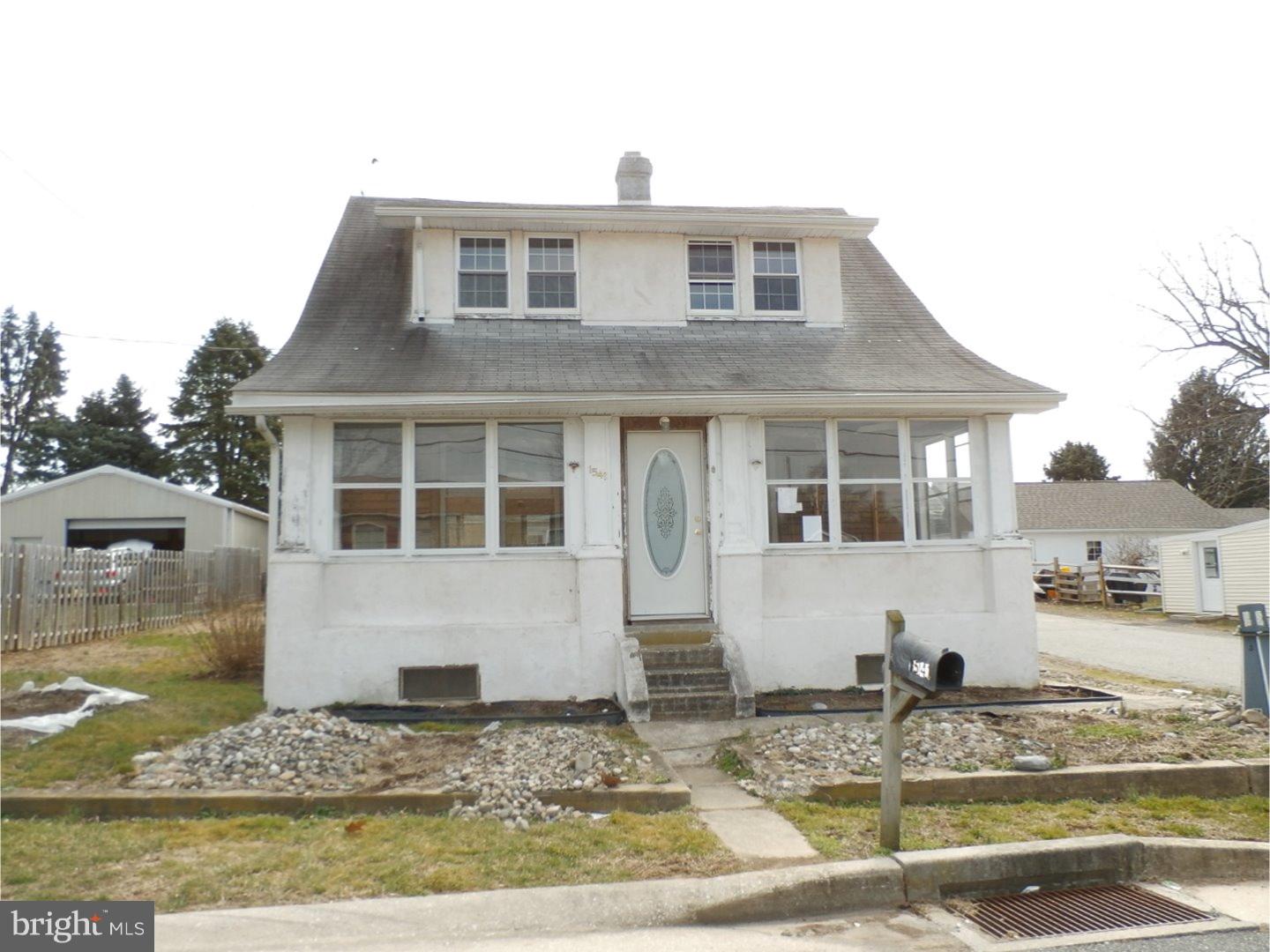 Expanded Cape cod with 2 car detached garage. Enclosed front porch, newer kitchen, hardwood floors, full basement partially finished with full bath. Needs some TLC. Sold as is.. Buyer is responsible for all use and occupancy requirements.