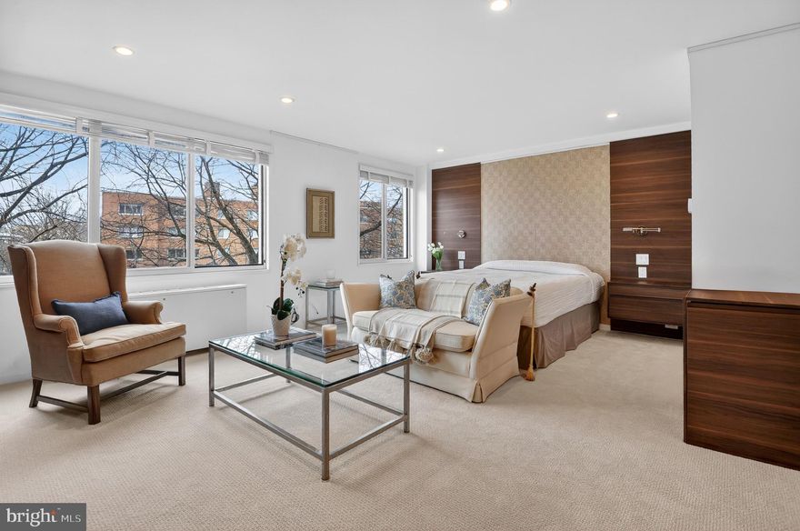 Fully renovated luxury studio designed to live like a private hotel-style suite, ideal as an in-town pied-à-terre or executive residence. Professionally designed with high-end finishes throughout, this residence offers a spacious living area, a beautiful contemporary kitchen with integrated appliances and seamless quartz countertops, and a spa-like bathroom featuring a large walk-in shower and double vanity. An oversized, fully built-out floor-to-ceiling closet system provides exceptional storage. Two oversized windows bring in abundant natural light and peaceful tree-top views. Rental parking available, please inquire for more details.
 
Prospect House Condominium is perched atop a hill overlooking the US Marine Corps War Memorial and parkland along the Potomac River, Prospect House offers a quiet, residential setting just steps from Arlington National Cemetery, despite its proximity to the Rosslyn business district. Residents enjoy nearby Capital Bikeshare access, Potomac River running and biking trails, and the natural beauty surrounding Theodore Roosevelt Island. Ideally located, Prospect House offers unmatched convenience with an on-site convenience store and dry cleaning, and is within walking distance to Safeway, Whole Foods, the GW/Mount Vernon Trail, and the Rosslyn Metro (Silver, Orange, and Blue Lines). The location provides seamless access to Route 50, the George Washington Parkway, I-66, I-395, downtown Washington, DC, Reagan National Airport, the Pentagon, Tysons, and Dulles International Airport. This full-service building features a 24-hour front desk, fitness center, outdoor swimming pool, and on-site convenience / grocery store with dry cleaning services. OPEN HOUSE this Sunday Feb 15th, 2-4pm.