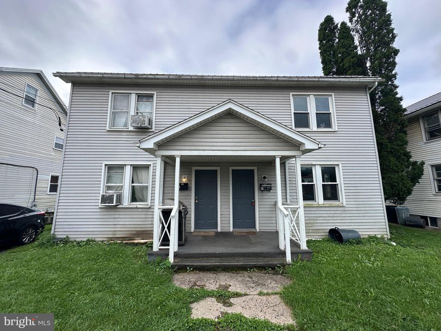 Investment opportunity!
Within walking distance to Frostburg State University and all the amenities of Main Street, each side of this duplex features 2 large bedrooms, living room, kitchen, and a full bathroom. There is potential to finish the basement for another bedroom and full bathroom. Each side has its own laundry and utilities. It also has a large yard.