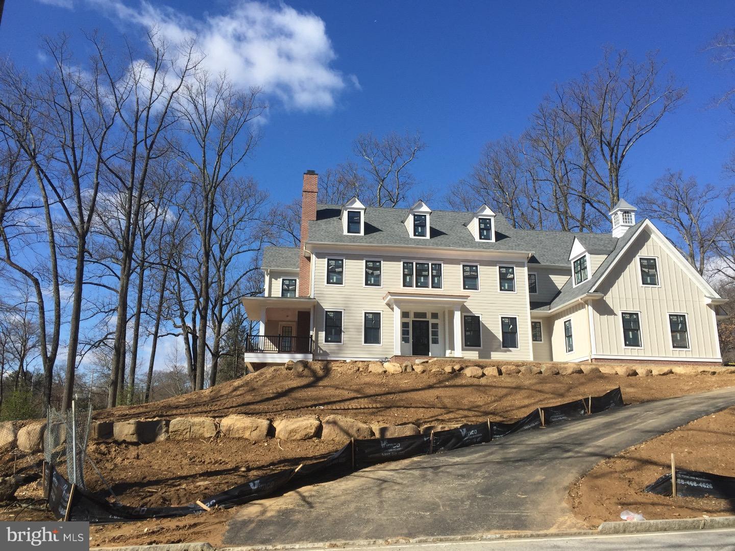 Rare new construction in North Wayne with a completion date of spring 2017. This mature approx 1 acre lot is located in walking distance to downtown Wayne. The home is 5200 square feet, 10 ft first floor ceilings, 9 ft second floor ceilings, large family and kitchen with eating area that is adjacent to a large outdoor covered porch, several large coat closets, a walk in pantry, a study with access to its own outdoor porch with exterior fireplace, two large powder rooms, a large master suite, his and her closets, 4 additional bedrooms 2 with en suite bathrooms, 2 with jack & jill bath, rear staircase to mud room & side entry, 3 car garage and a walk up unfinished 3rd floor. The Park across the way is slated for 2017 total renovation per Radnor Township. Custom selection opportunities. Agent is related to Builder